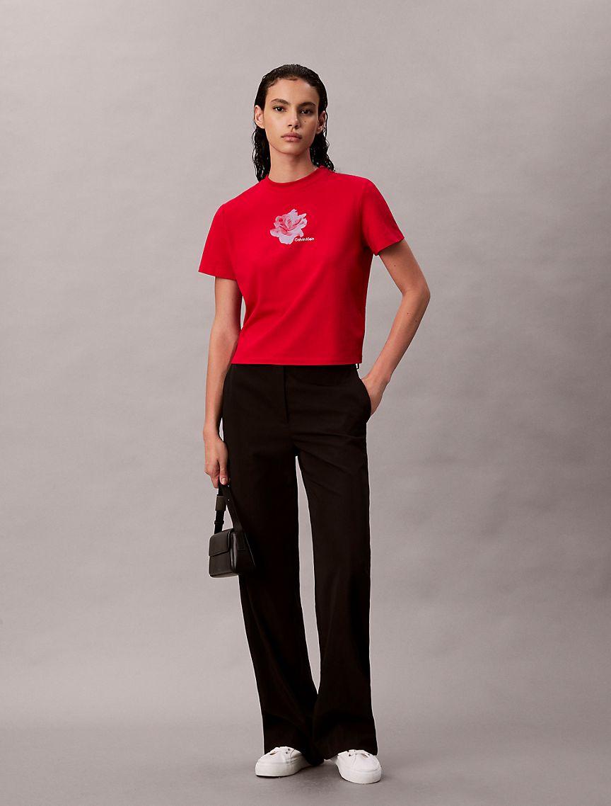 Floral Graphic Slim T-Shirt Product Image