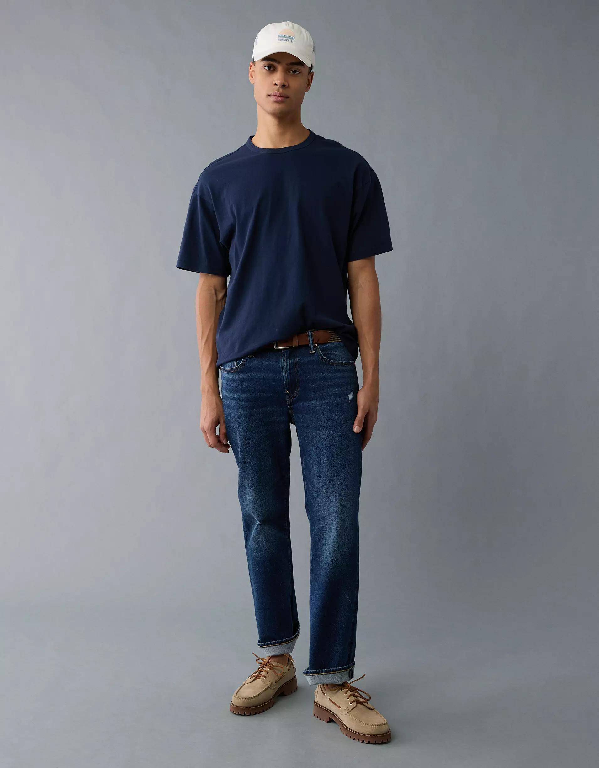 AE Boxy Linen-Blend T-Shirt Product Image