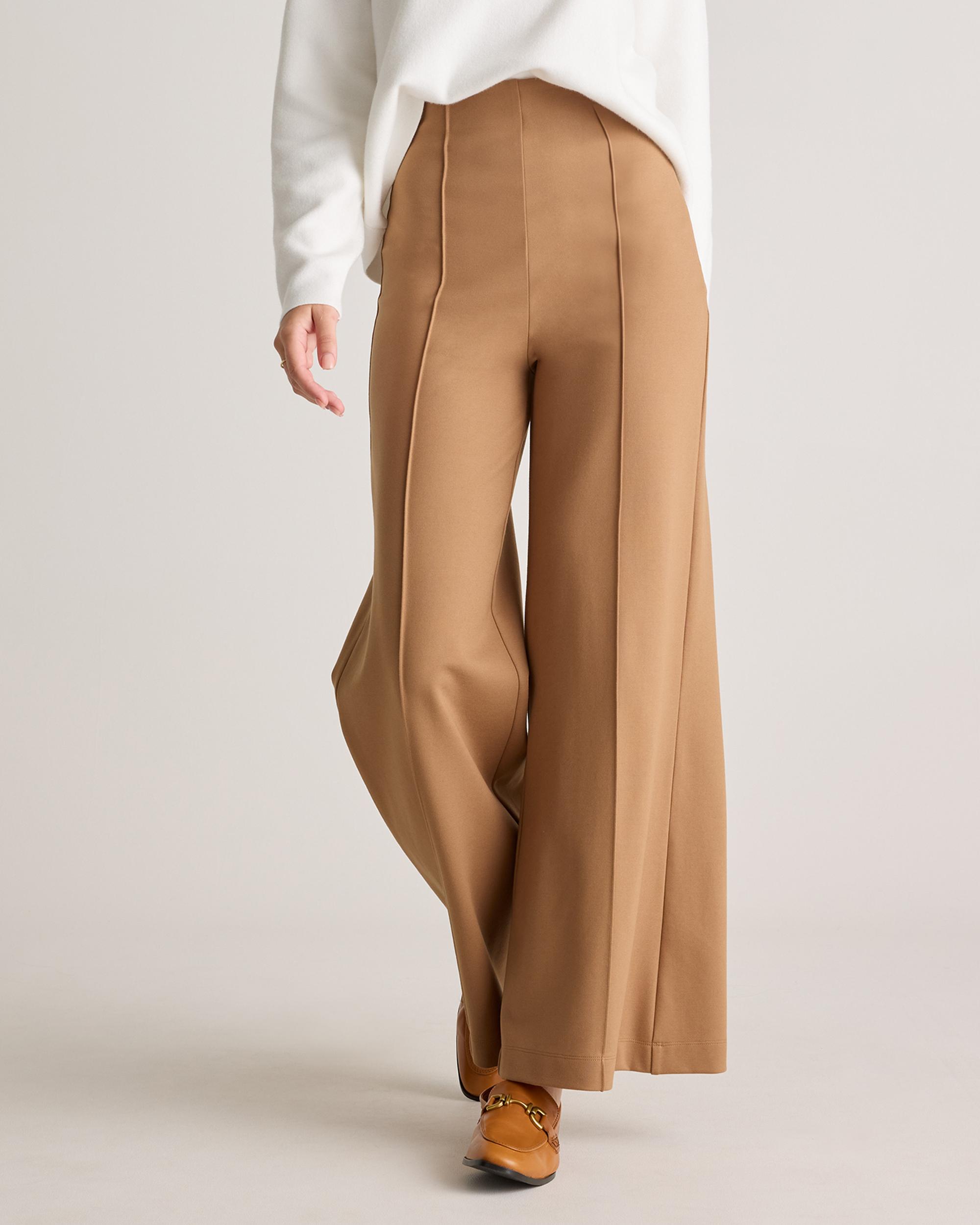 Quince | Women's Ultra-Stretch Ponte Super Wide Leg Pants Rayon Product Image