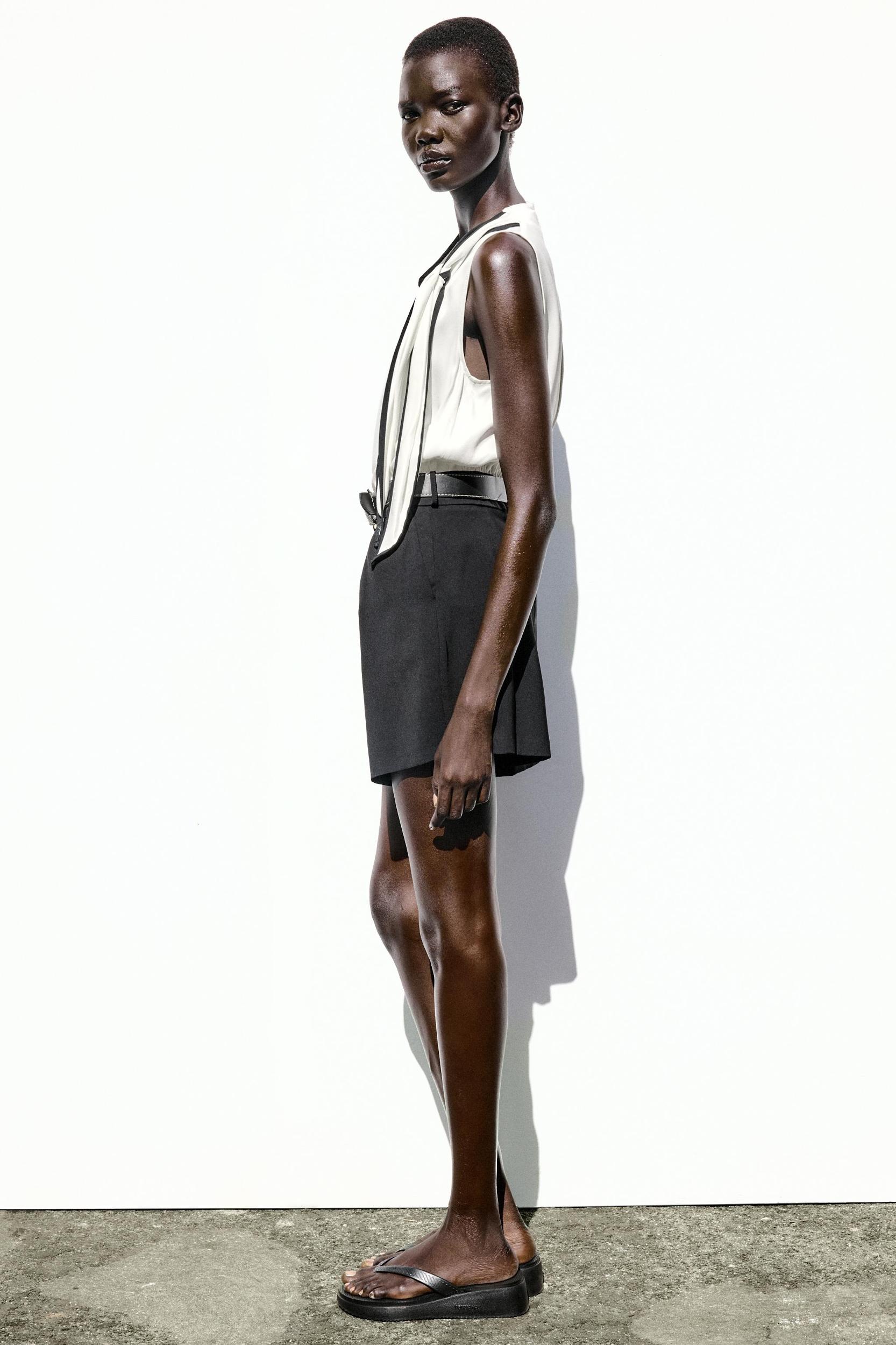 BELTED COMBINATION SHORT JUMPSUIT Product Image