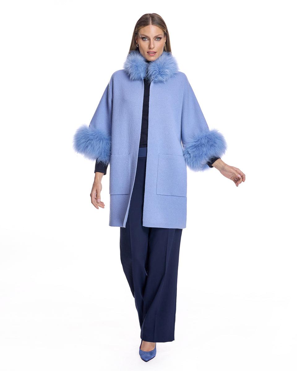 Cashmere Kimono with Cashmere Goat Trim Product Image