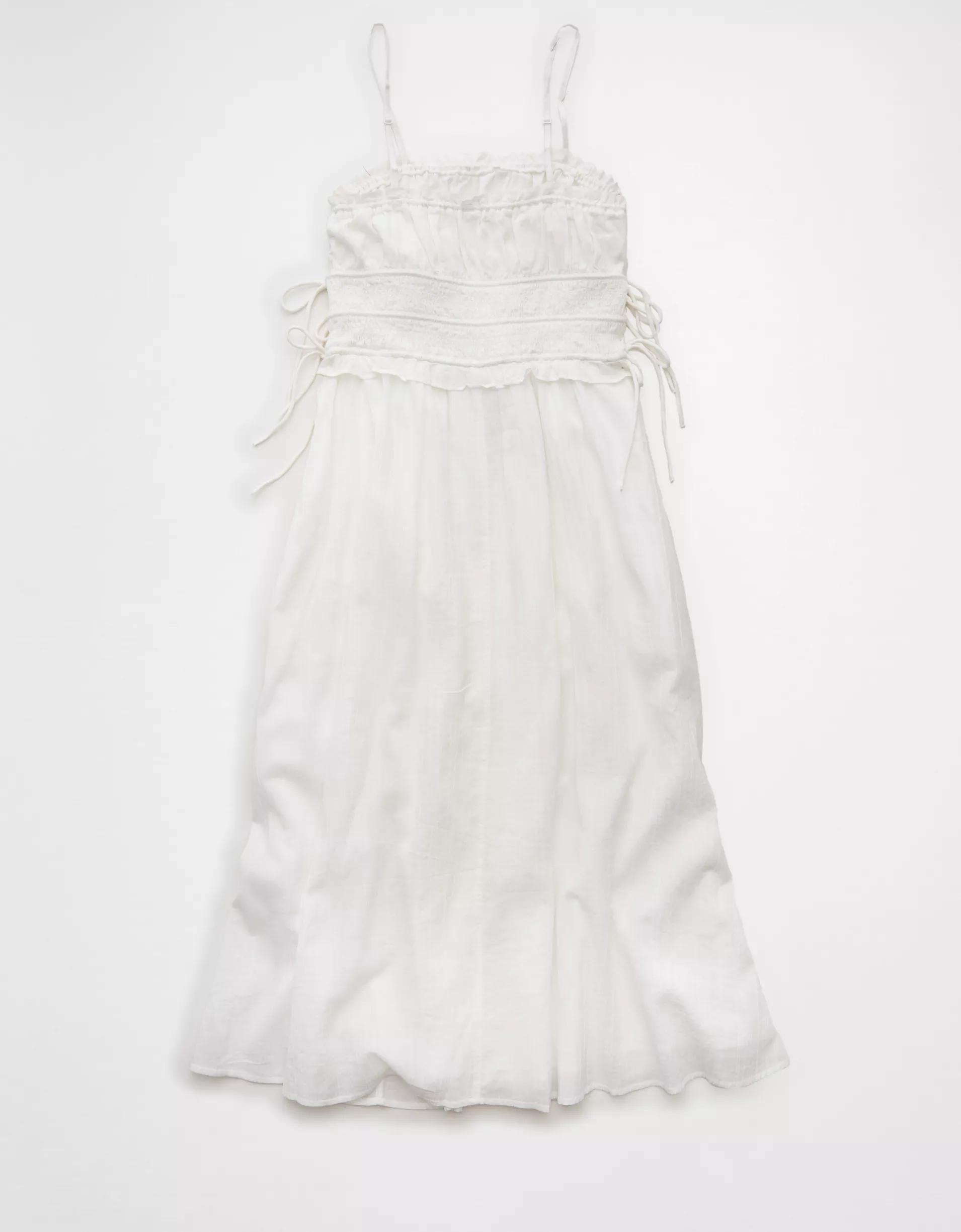 AE Corded Smocking Midi Dress Product Image