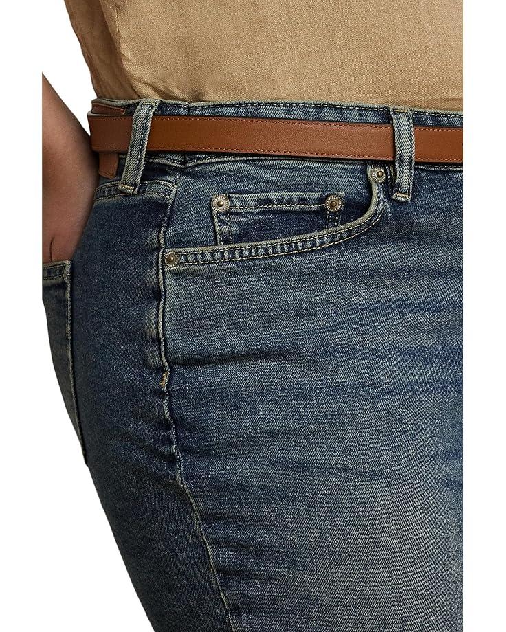 Petite High-Rise Straight Ankle Jeans in Alicia Wash Product Image