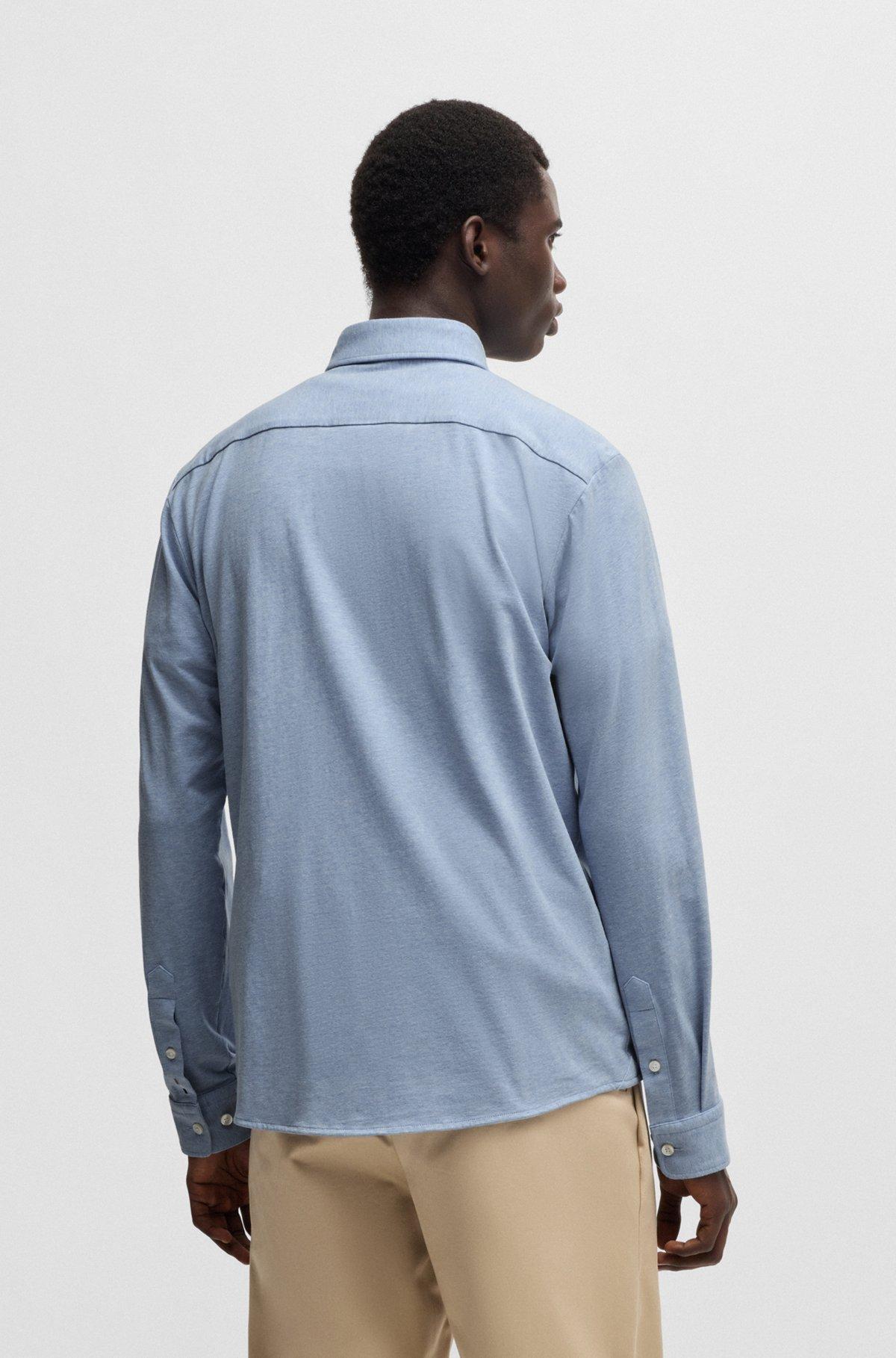 Slim-fit shirt in stretch-cotton jersey Product Image