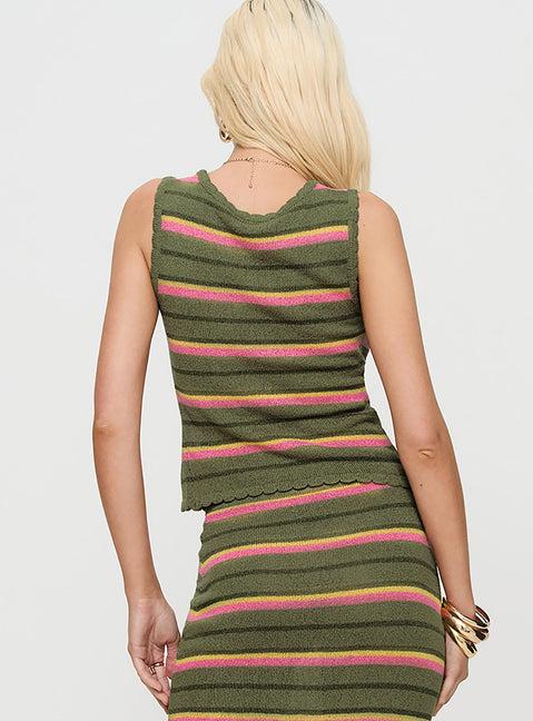 Giulia Knit Top Green Multi Product Image
