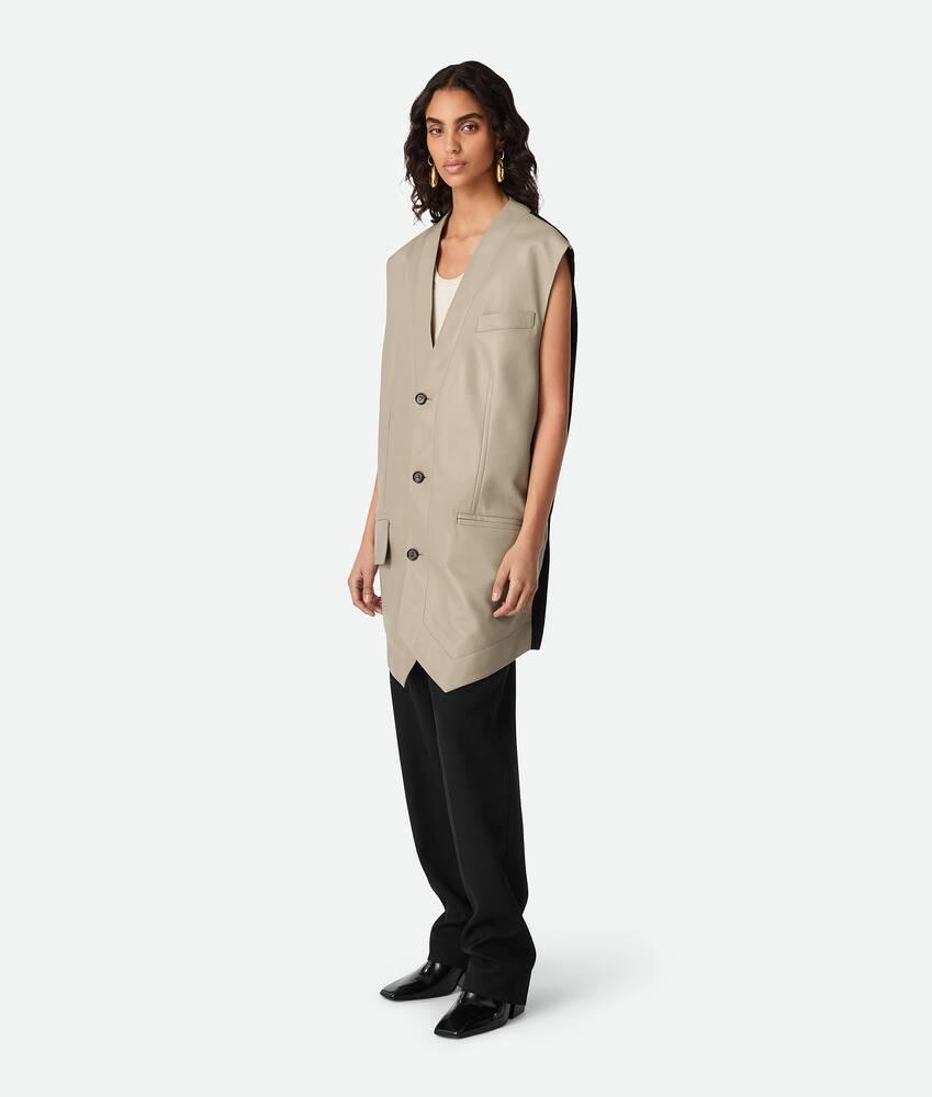 Women's Leather Gilet in Sahara Product Image