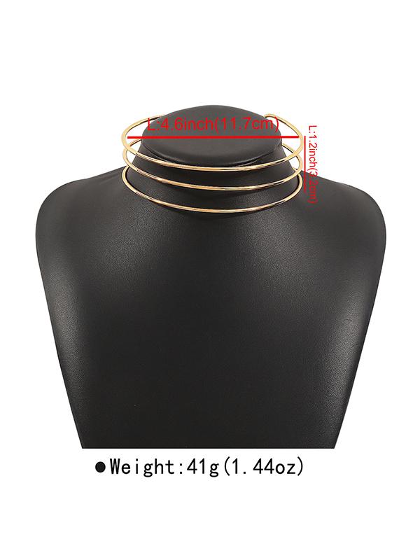 Normcore Geometric Ringent Choker Necklace Necklaces Accessories Product Image