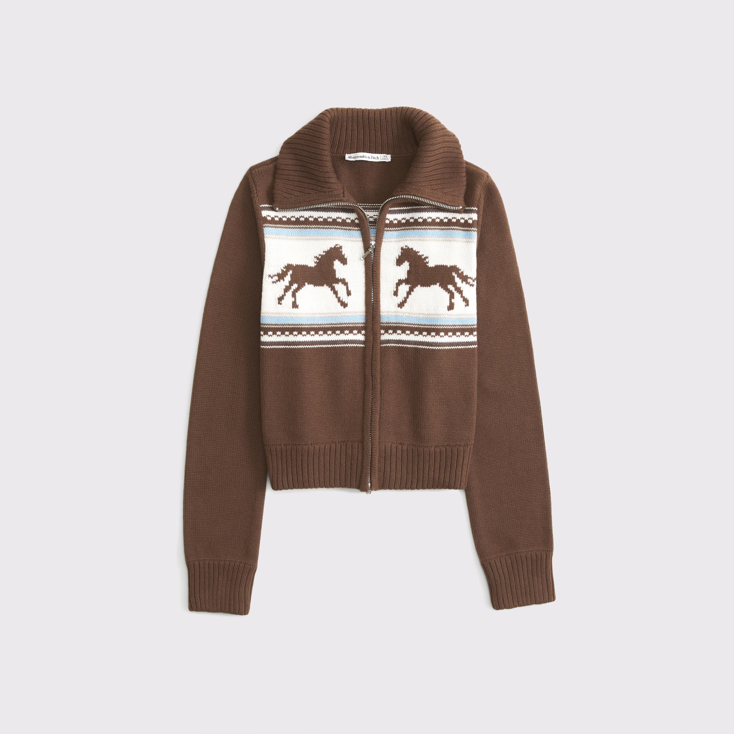 Double Zipper Western Cardigan Product Image