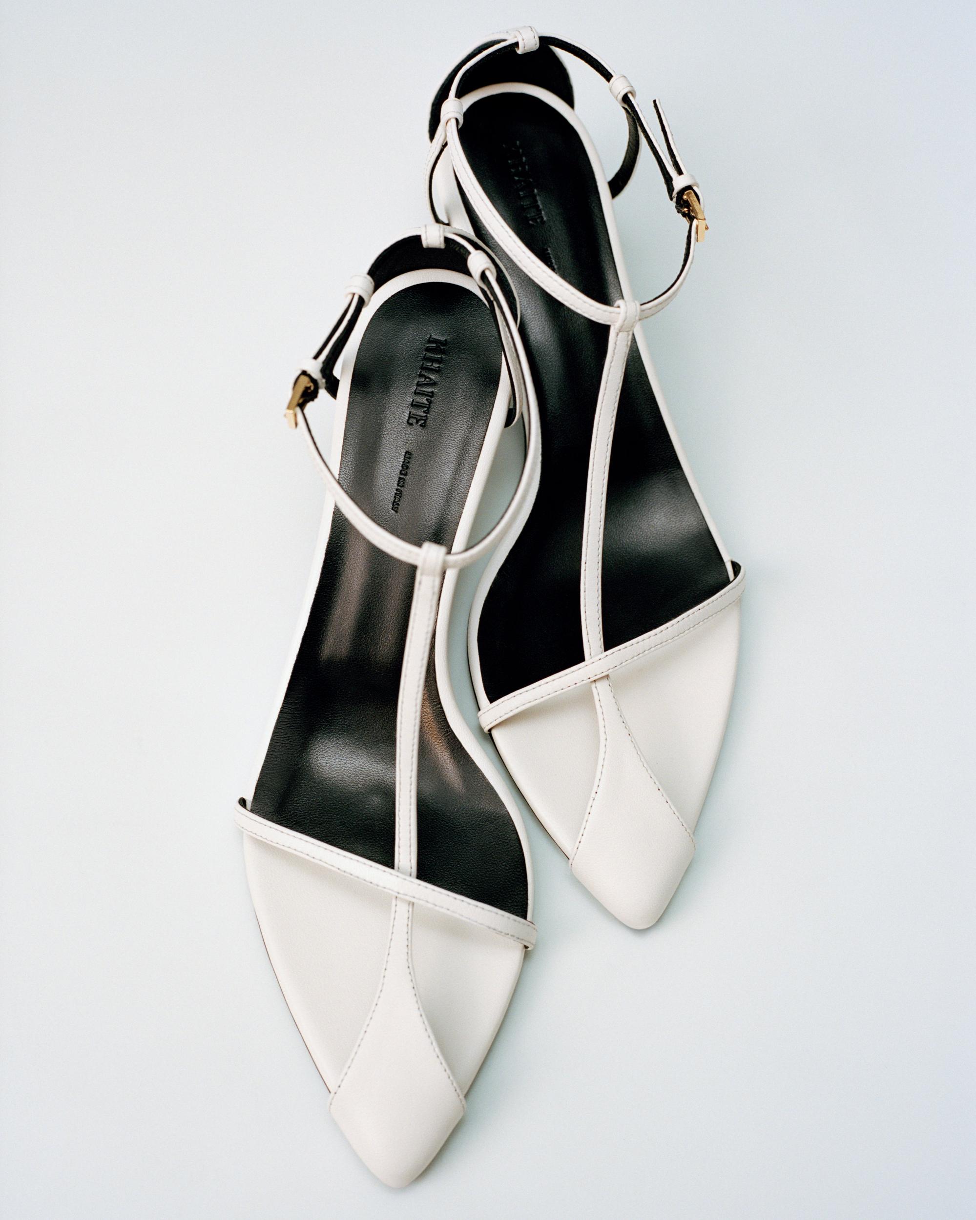 Bella Sandal in Optic White Leather Product Image