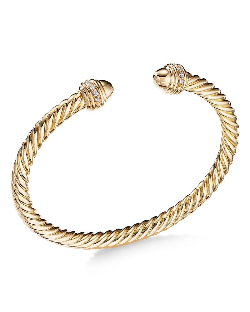 Womens Classic Cablespira Bracelet in 18K Yellow Gold Product Image