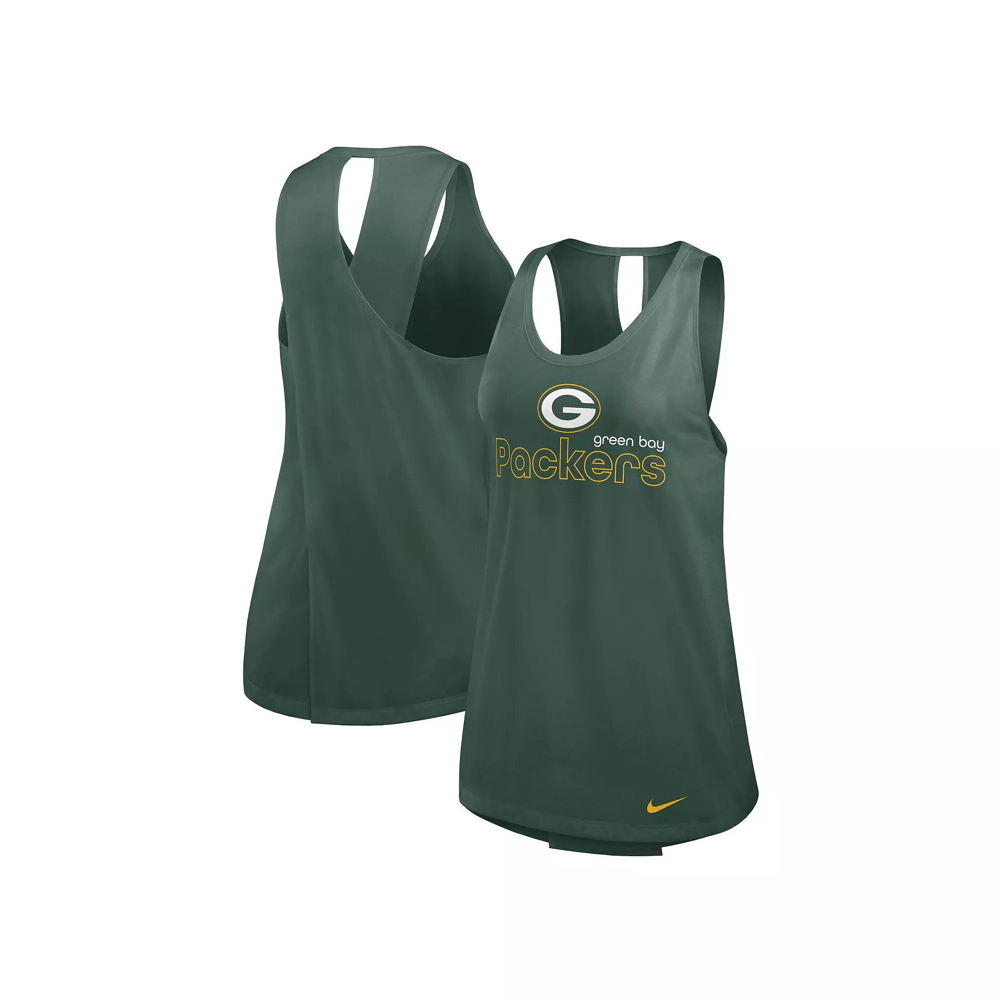 Women's Nike Green Green Bay Packers Plus Size Performance Tank Top, Size: 1XL Product Image