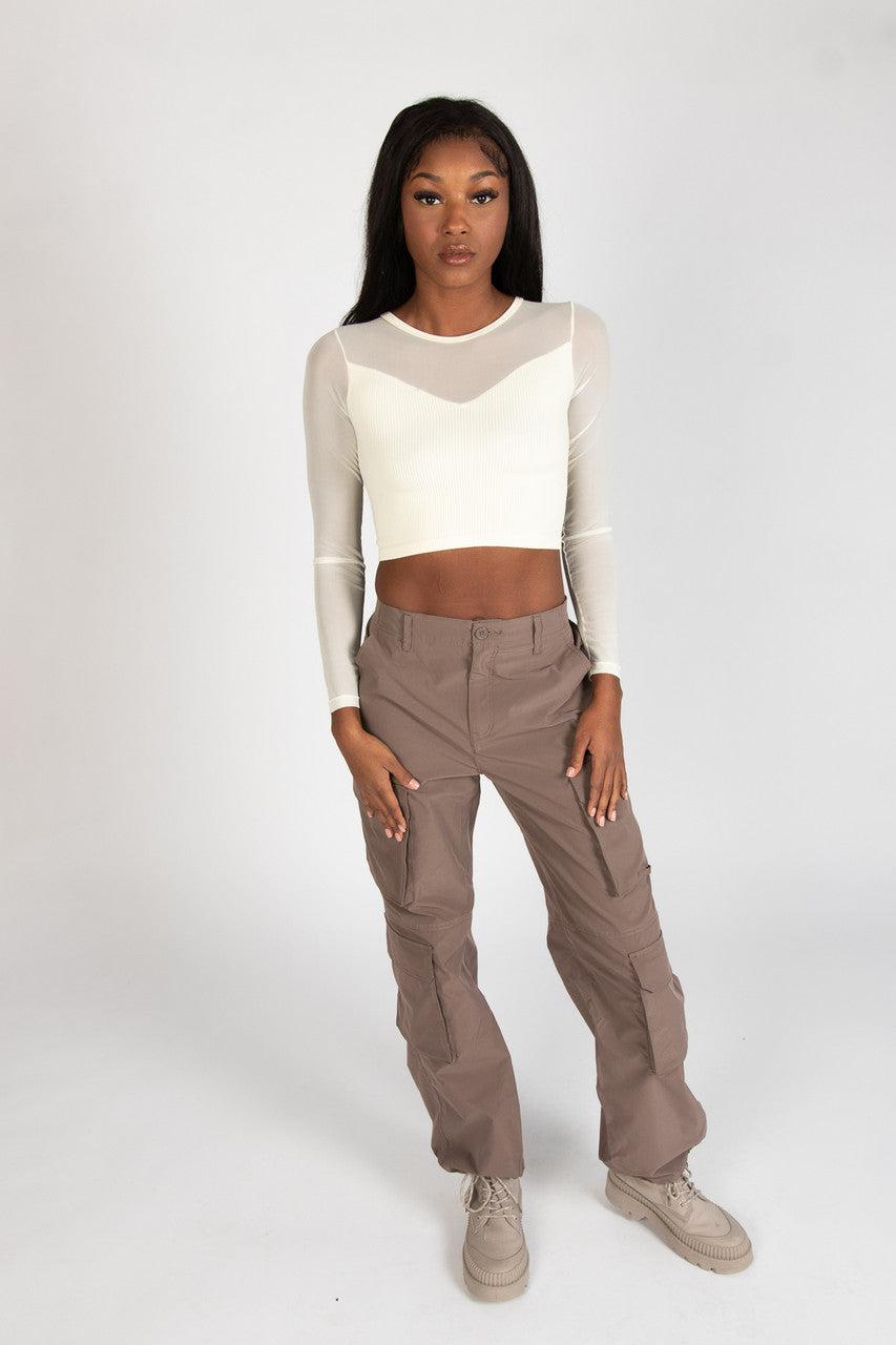 Illusion Mesh Seamless Top Product Image