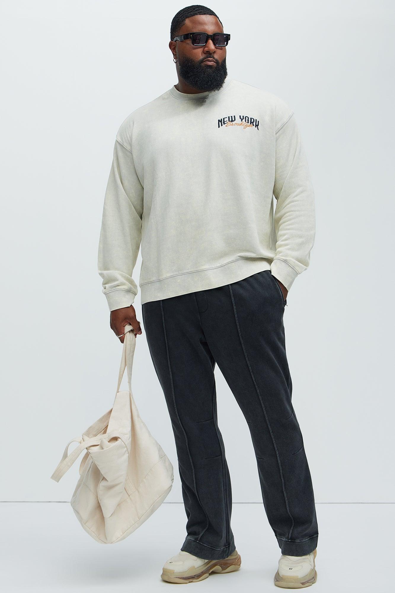 No Bad Day New York Crew Neck Sweatshirt - Grey Product Image