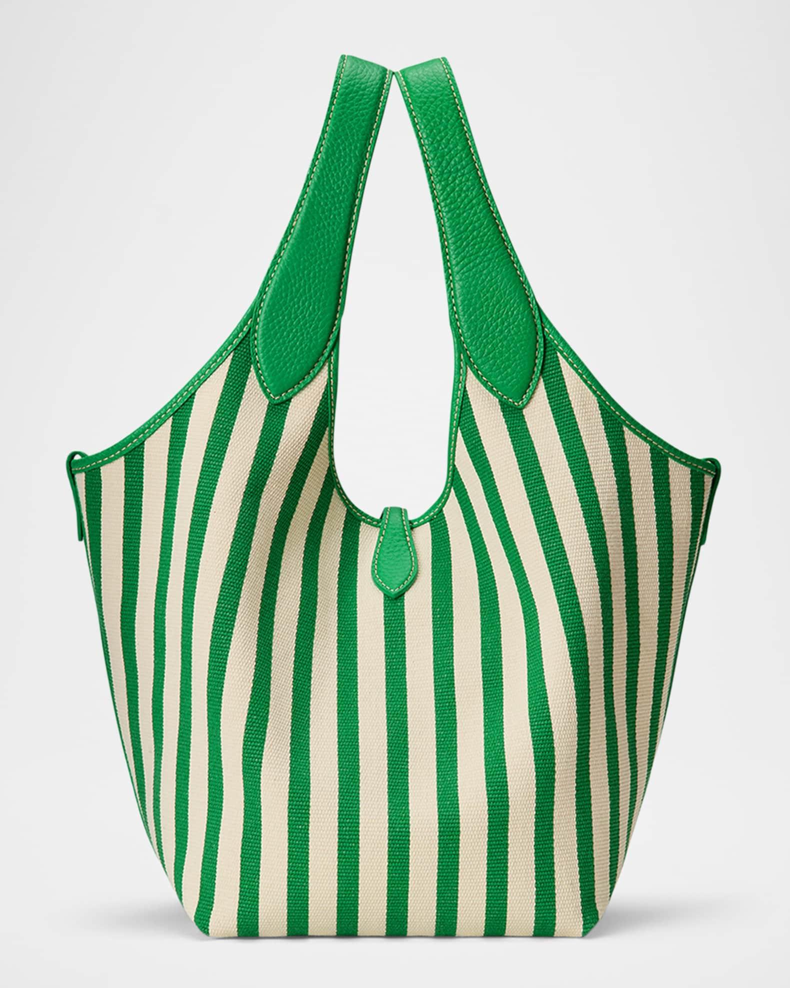 Striped Cotton Canvas Tote Bag Product Image