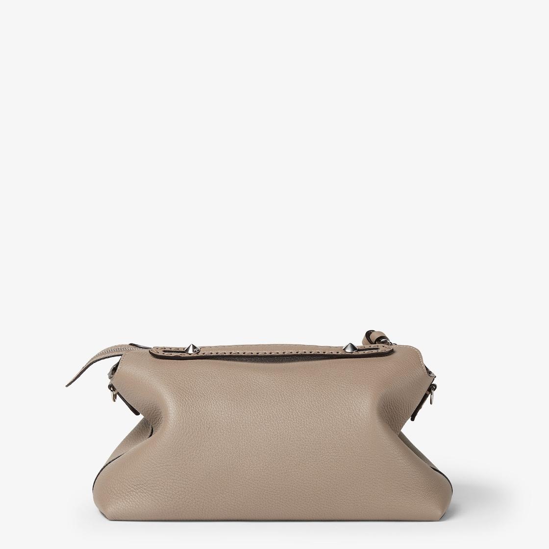 By The Way Selleria LargeDove gray Selleria bag with 200 hand-sewn topstitches Product Image