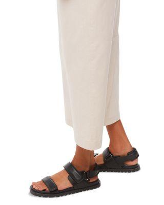 Women's Ria Black Sporty Velcro Sandals    Product Image