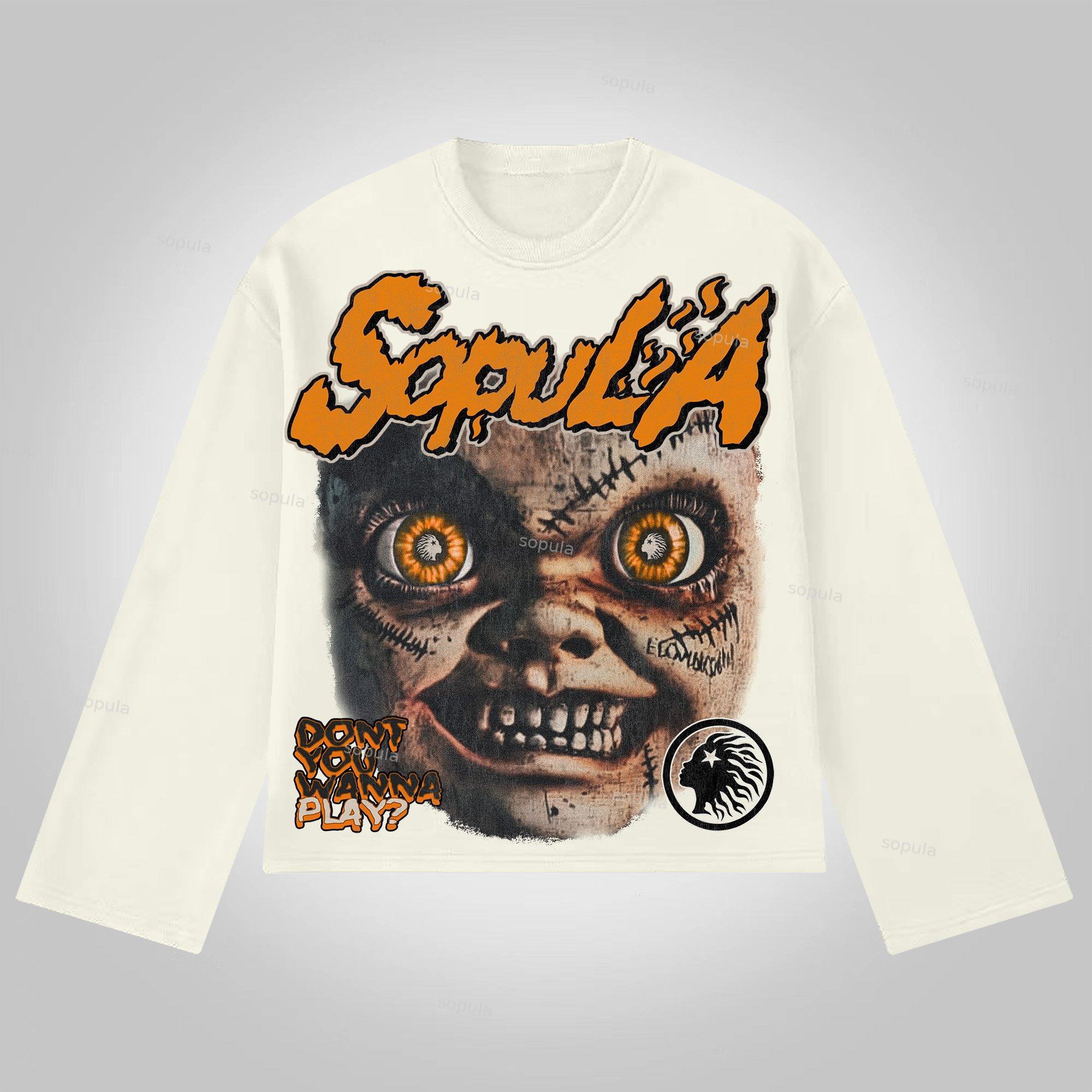 Sopula Dont You Wanna Play Cotton Long Sleeve T-Shirt Product Image