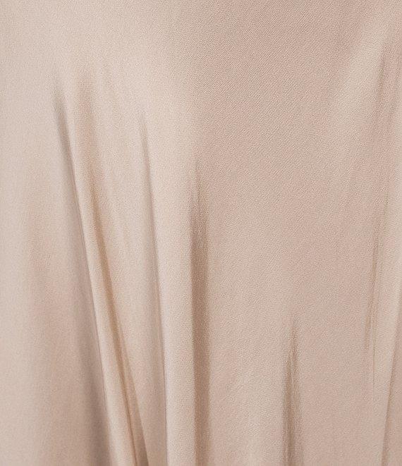 Bryn Walker Satin Elastic Waist A-Line Bias Long Skirt Product Image