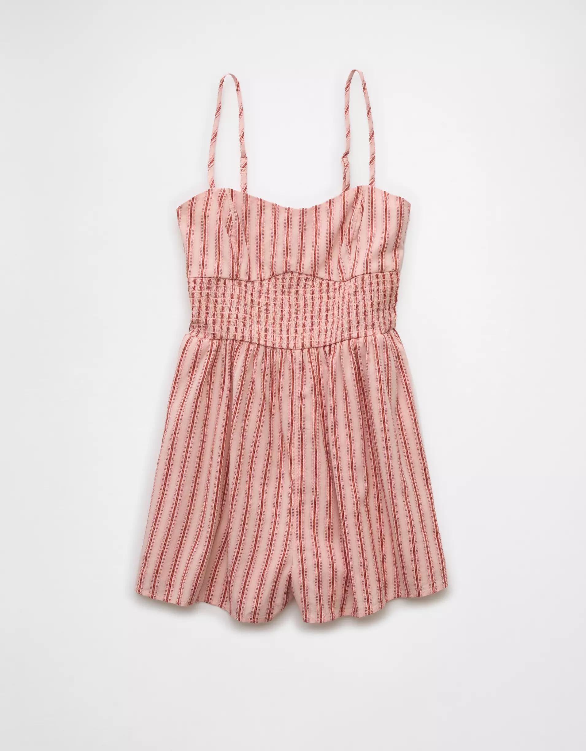 AE Smocked Square Neck Romper Product Image