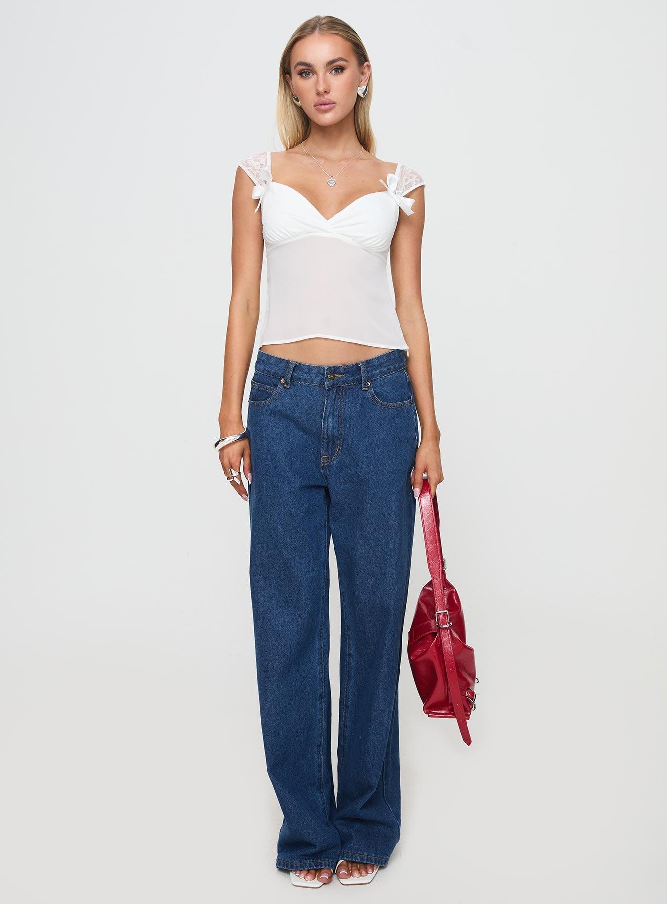 Fairhaven Bow Detail Top White Product Image