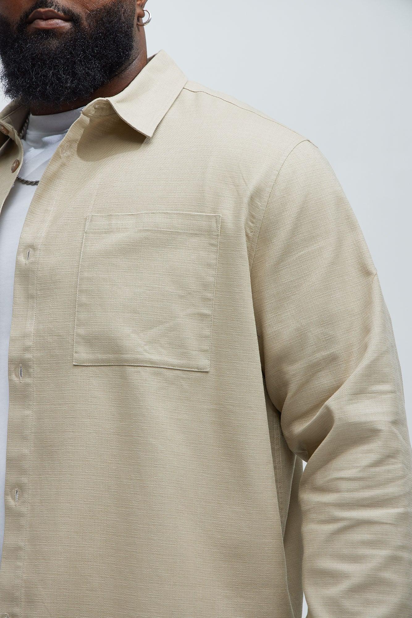 Eastman Pocket Button Up Shirt - Taupe Product Image