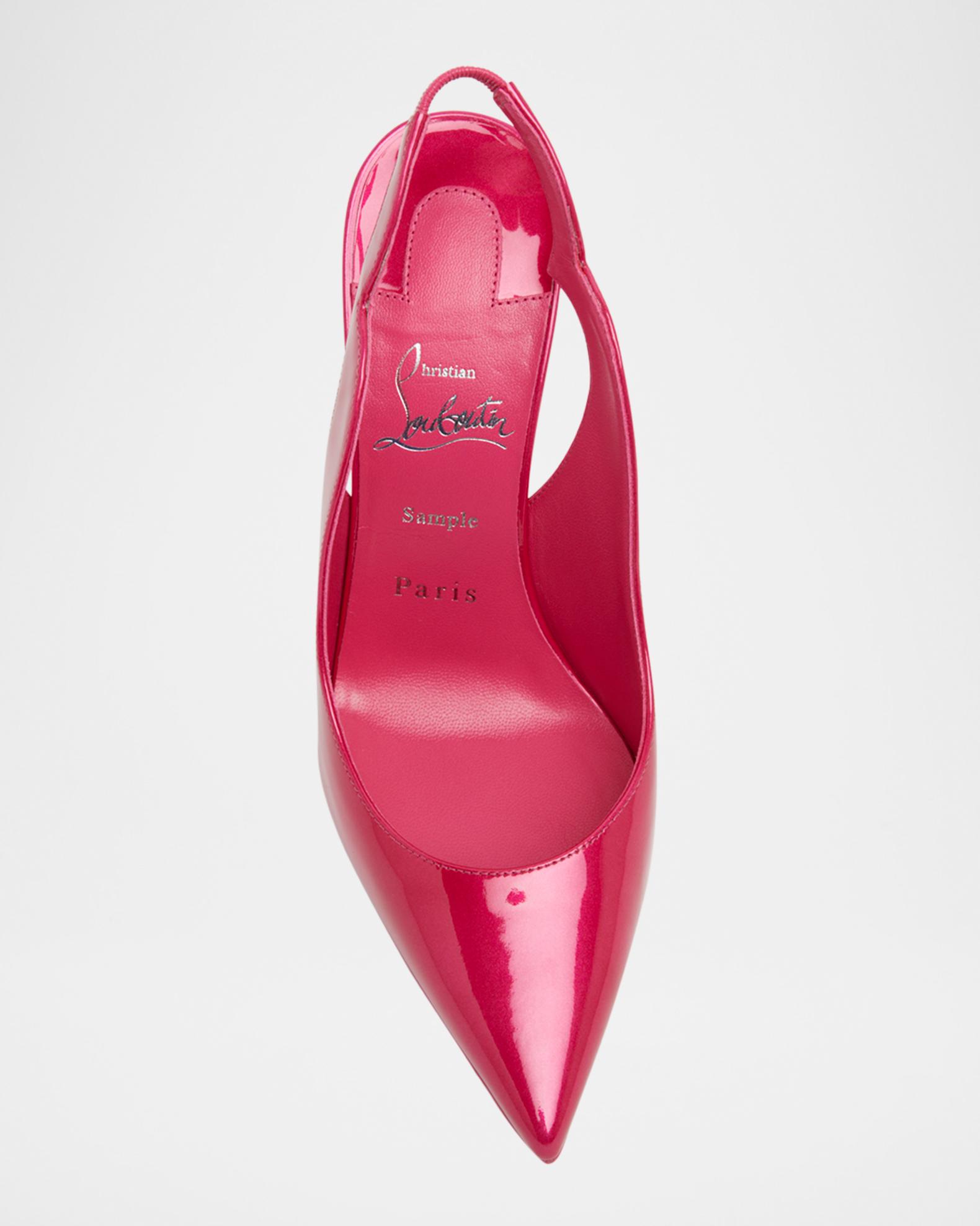 Hot Chick Patent Red Sole Slingback Pumps Product Image