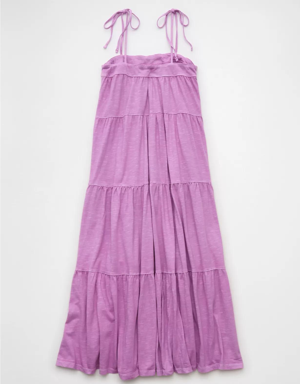 AE Sunchaser Knit Tie Shoulder Maxi Dress Product Image