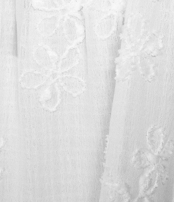 Allison & Kelly Printed V-Neck Long Sleeve Tie Front Dress Product Image