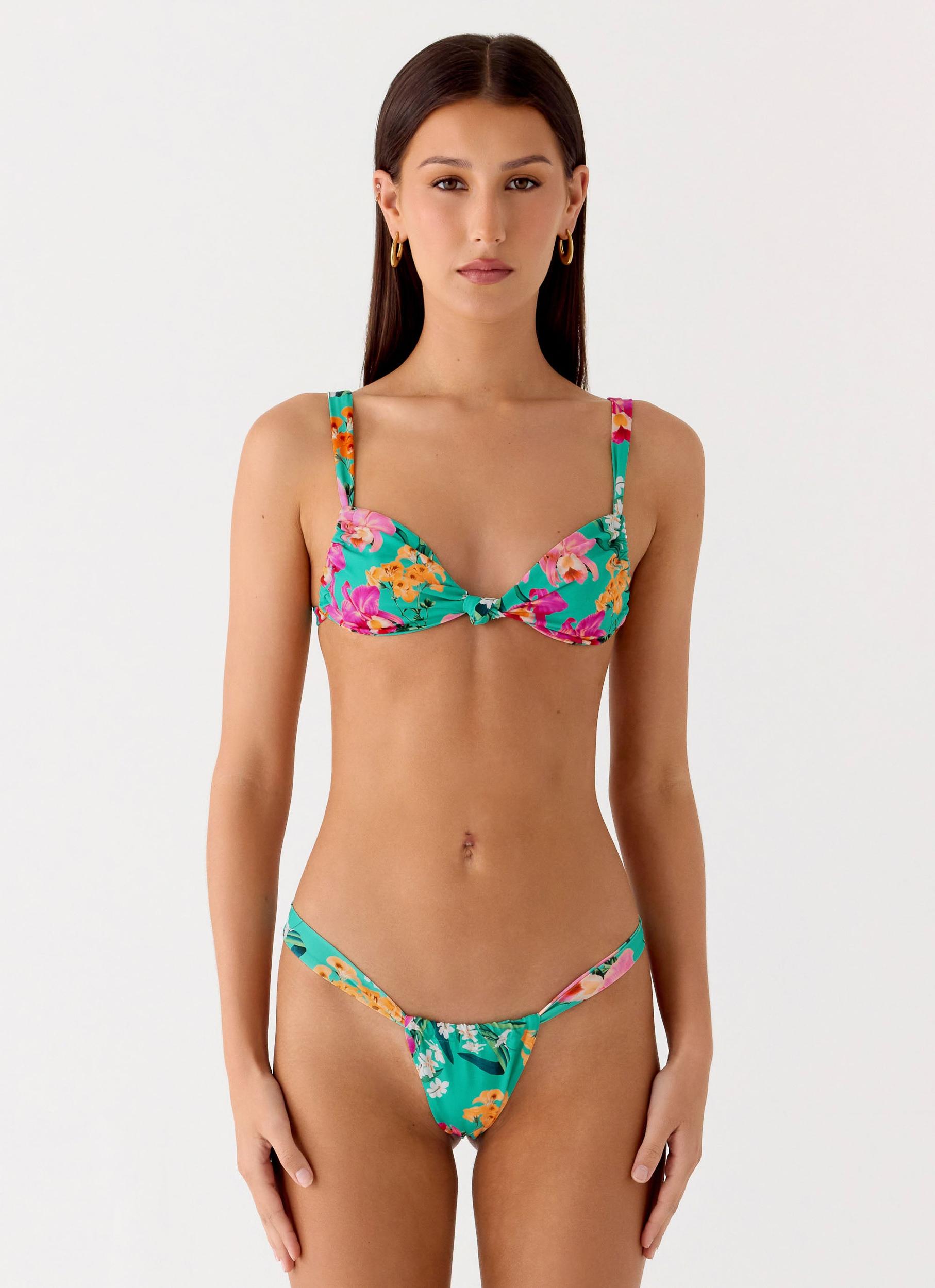 Benedita Knotted Bikini Top - Jungle Bloom Product Image