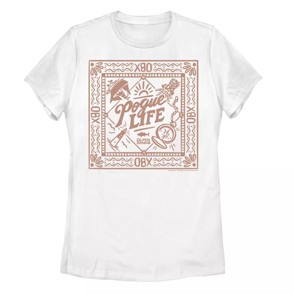 Juniors' Outer Banks Pogue Life Bordered Logo Tee, Girl's,  Product Image