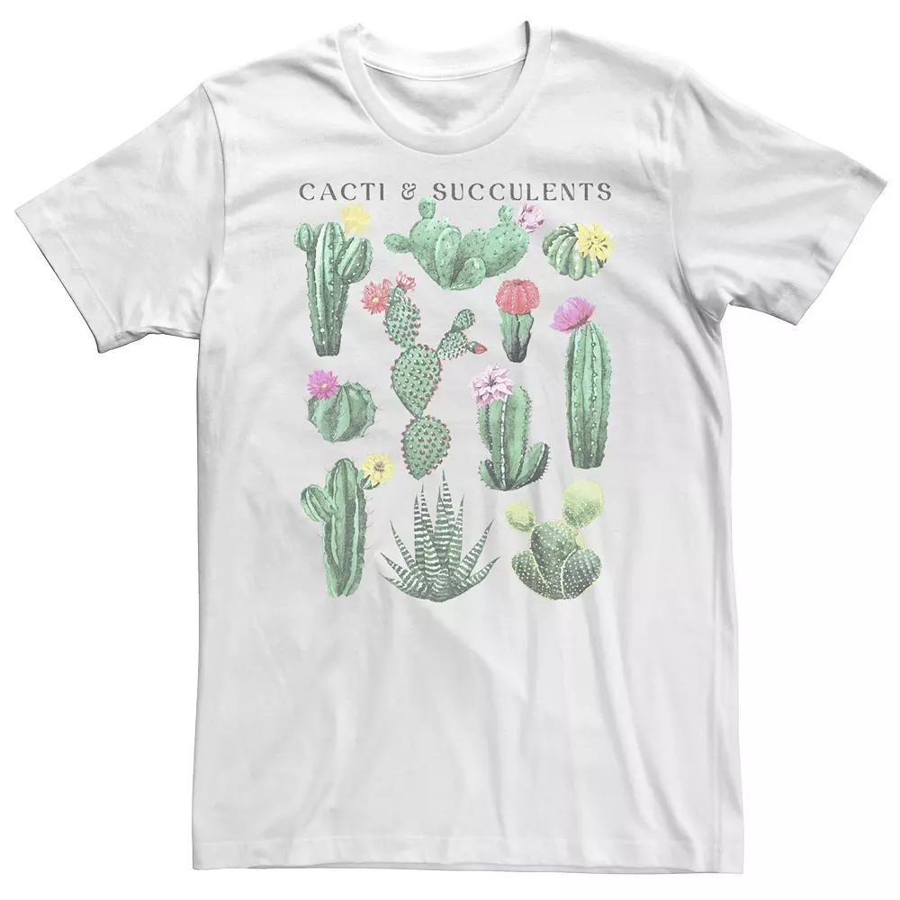 Big & Tall Trendy Botanical Cacti & Succulents Tee, Men's,  Product Image