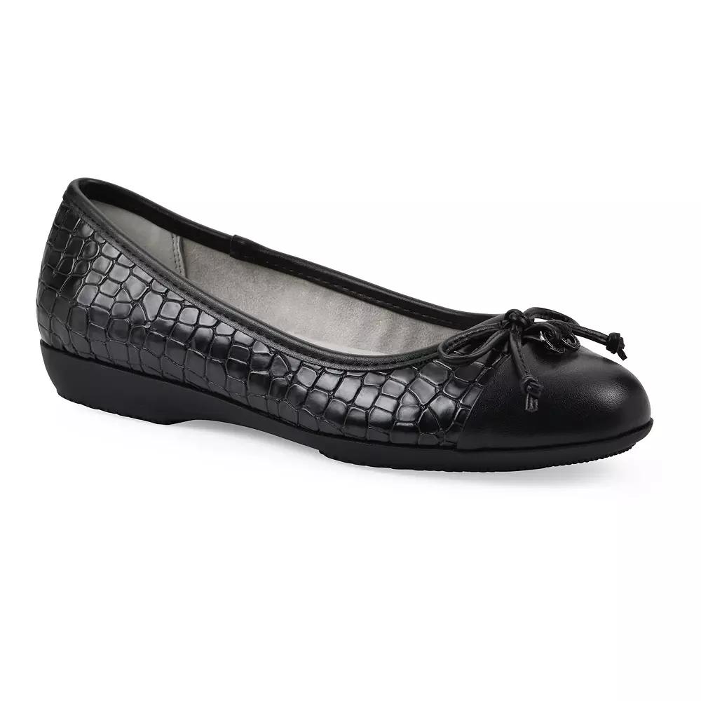 Cliffs by White Mountain Careen Women's Ballet Flats, Size: 8.5 Wide, Black Smo Product Image