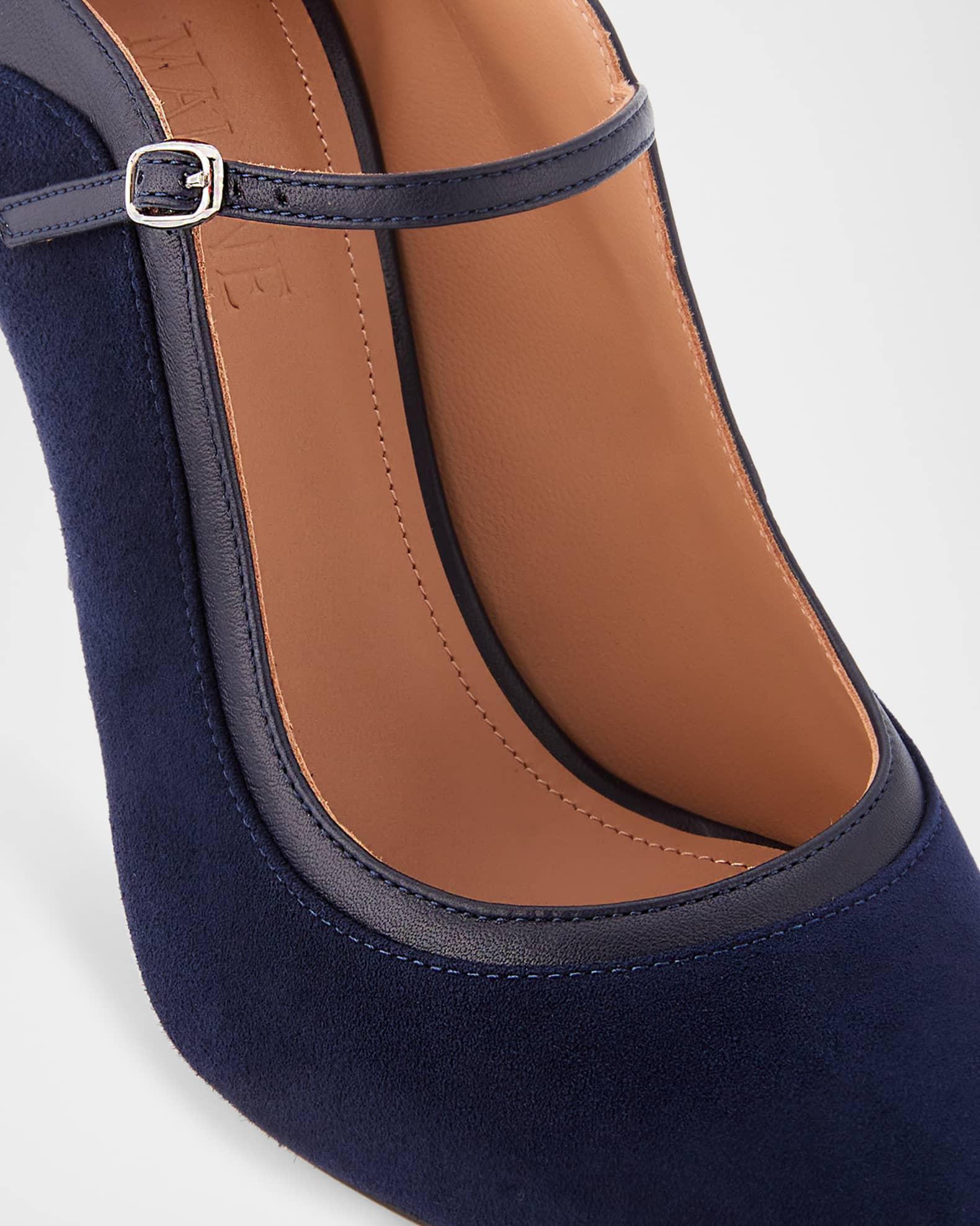 Corina Suede and Leather Mary Jane Pumps Product Image