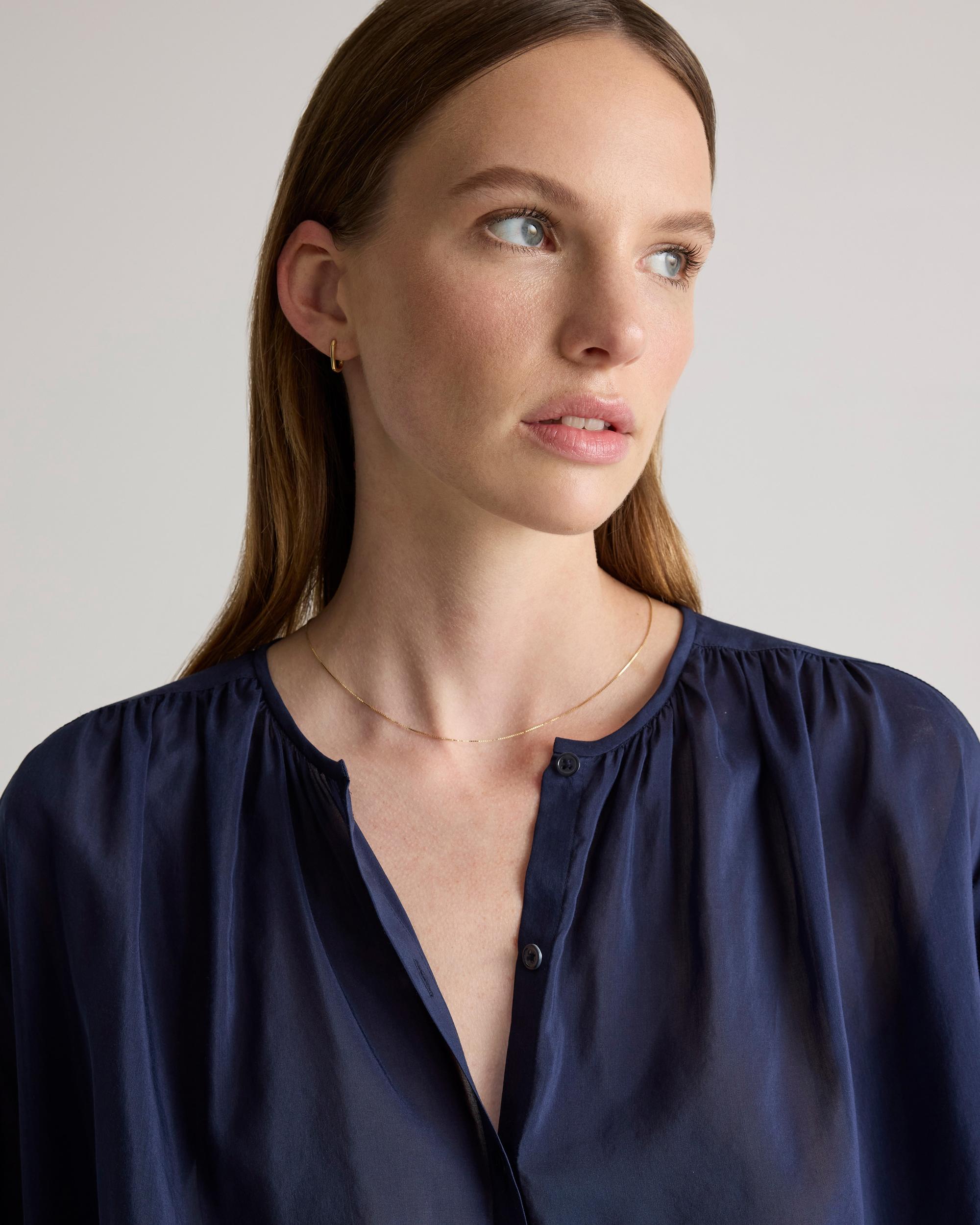 Quince | Women's Cotton-Silk Voile Blouson Blouse Size XS Product Image