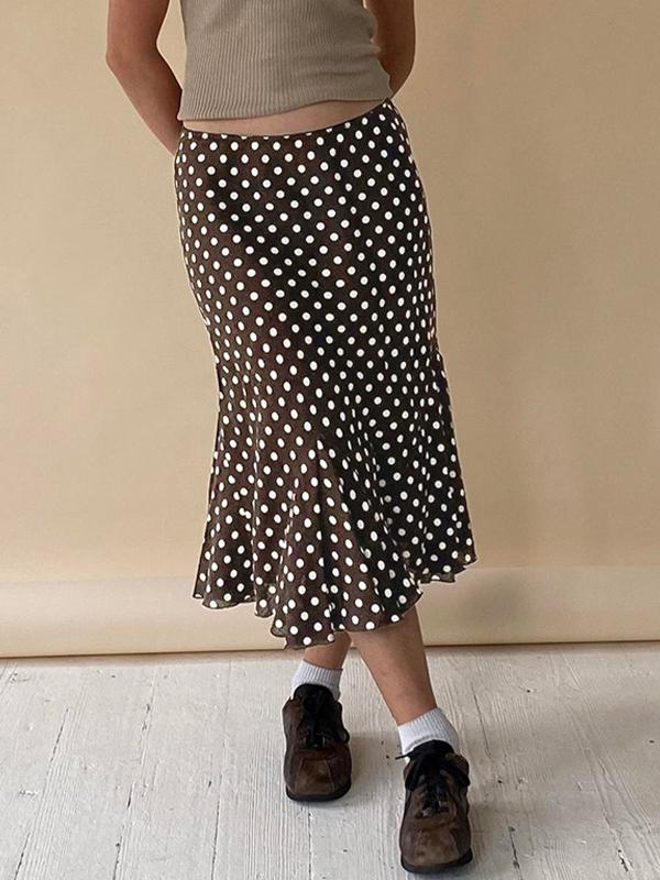polka dot print Maxi Skirt Product Image