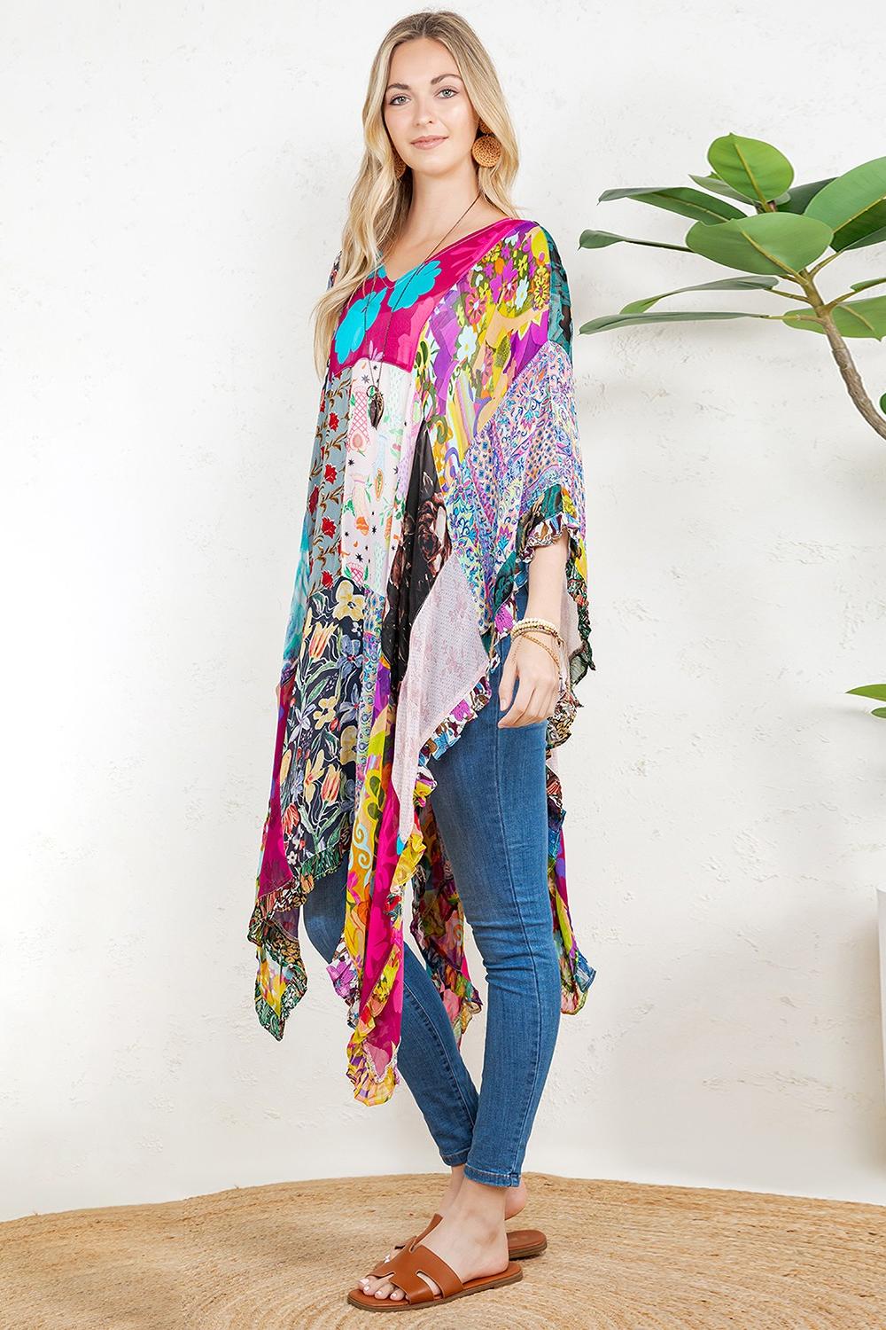 Embroidered Colorblocked Shrug Product Image