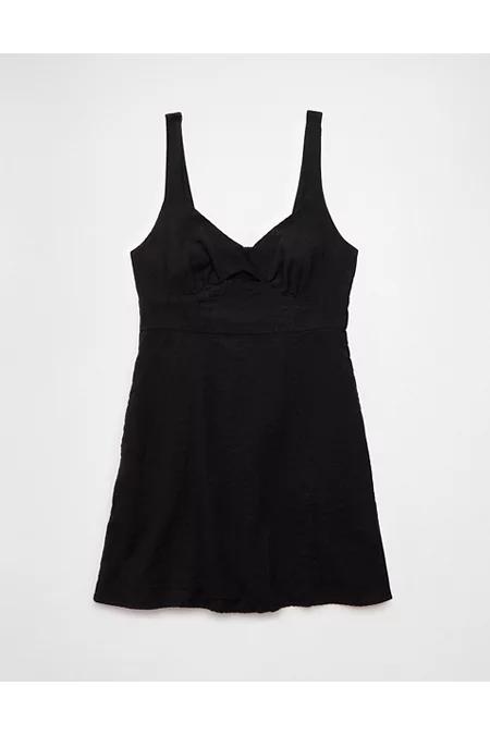 AE Linen-Blend Cut-Out Mini Dress Women's Product Image