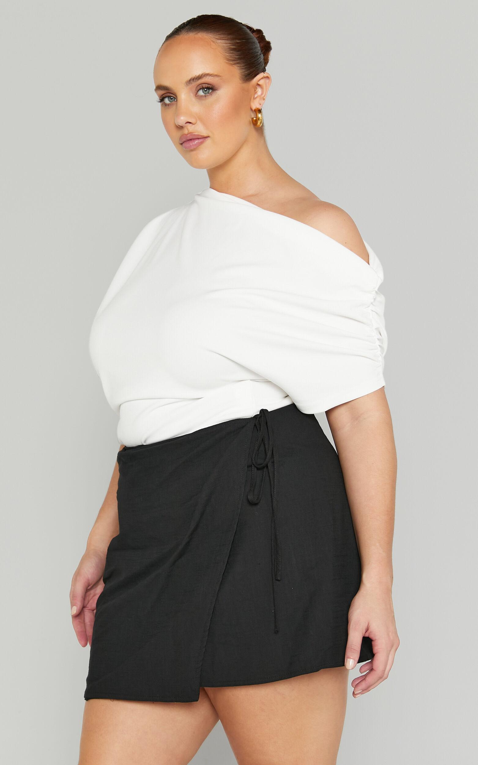 Chevy Mini Skirt - Wrap Skirt in Black Product Image