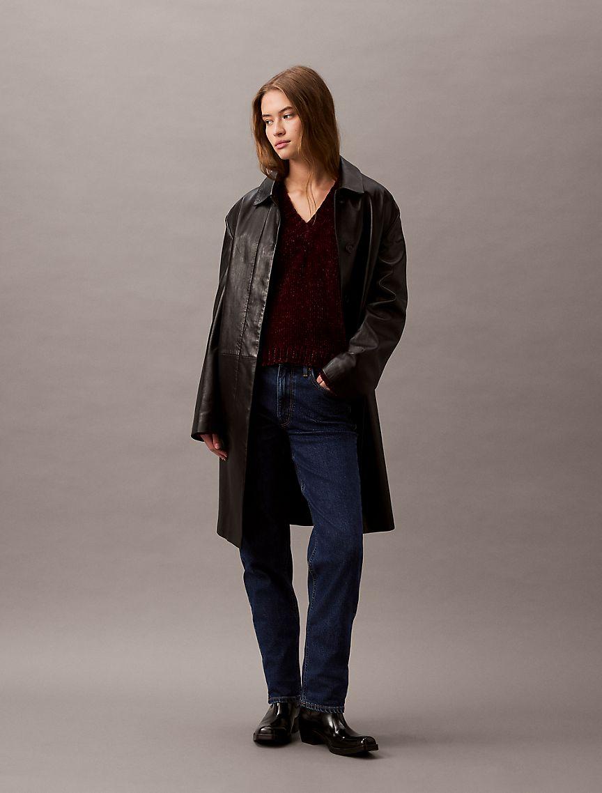 Chenille Relaxed V-Neck Sweater Product Image