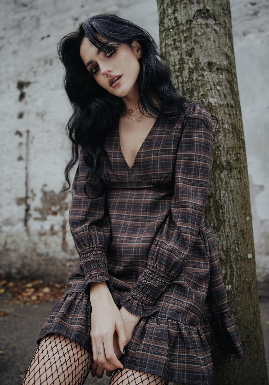 Embla Check Mini Smock Dress Product Image