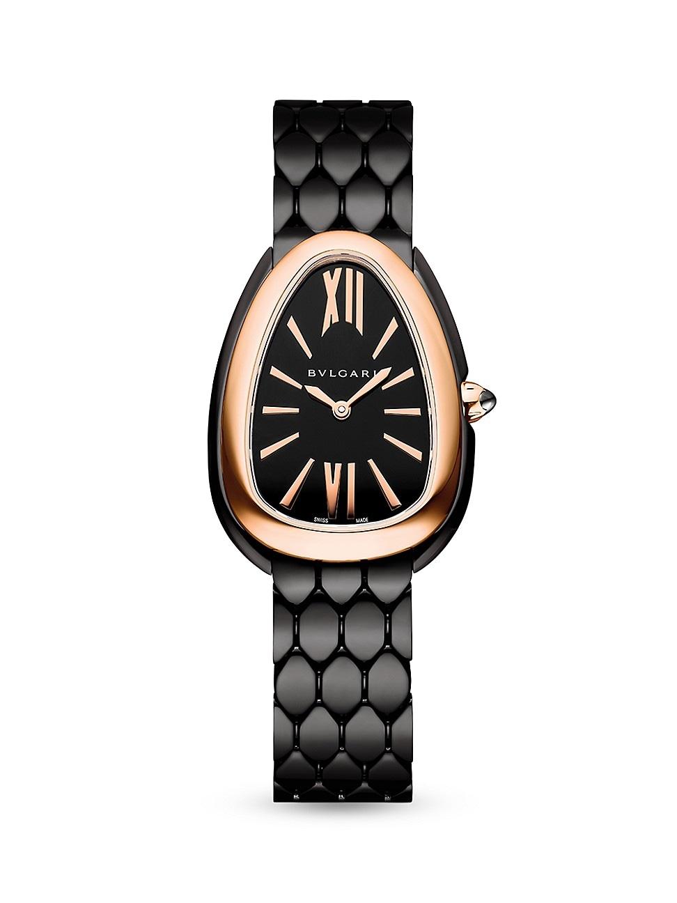 Womens Serpenti Seduttori Stainless Steel & 18K Rose Gold Bracelet Watch Product Image