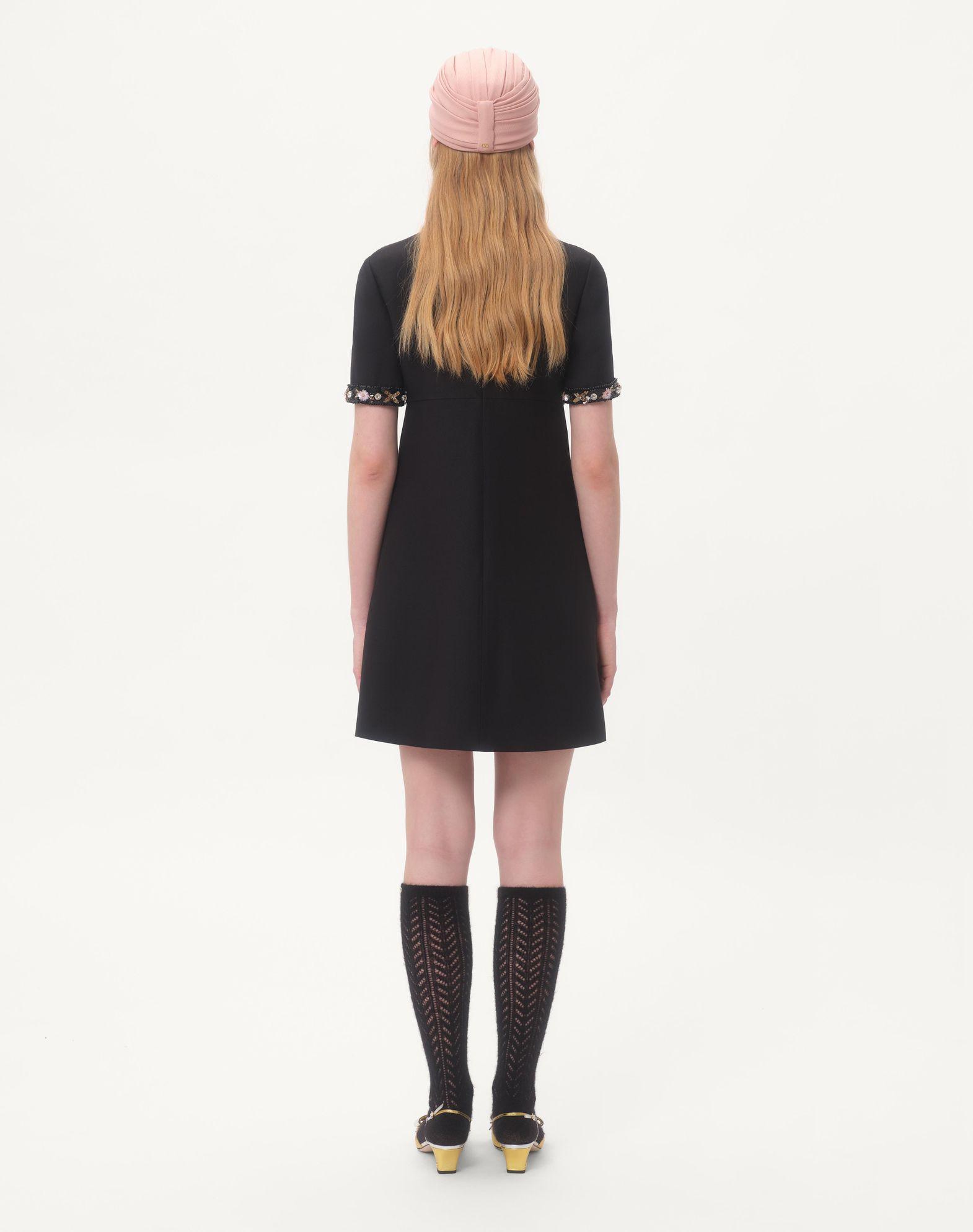 Embroidered Crepe Couture Short Dress Product Image