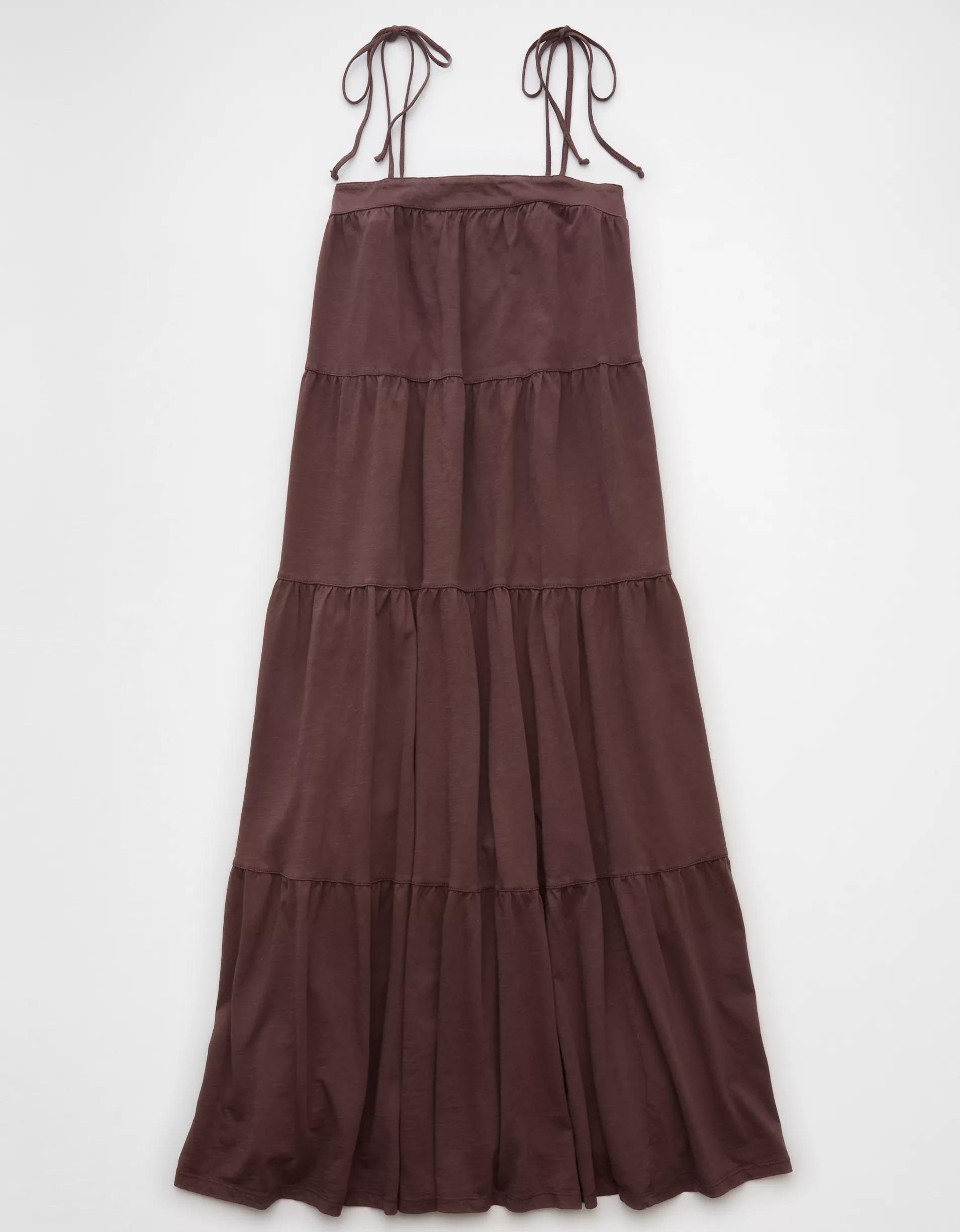 AE Sunchaser Knit Tie Shoulder Maxi Dress Product Image