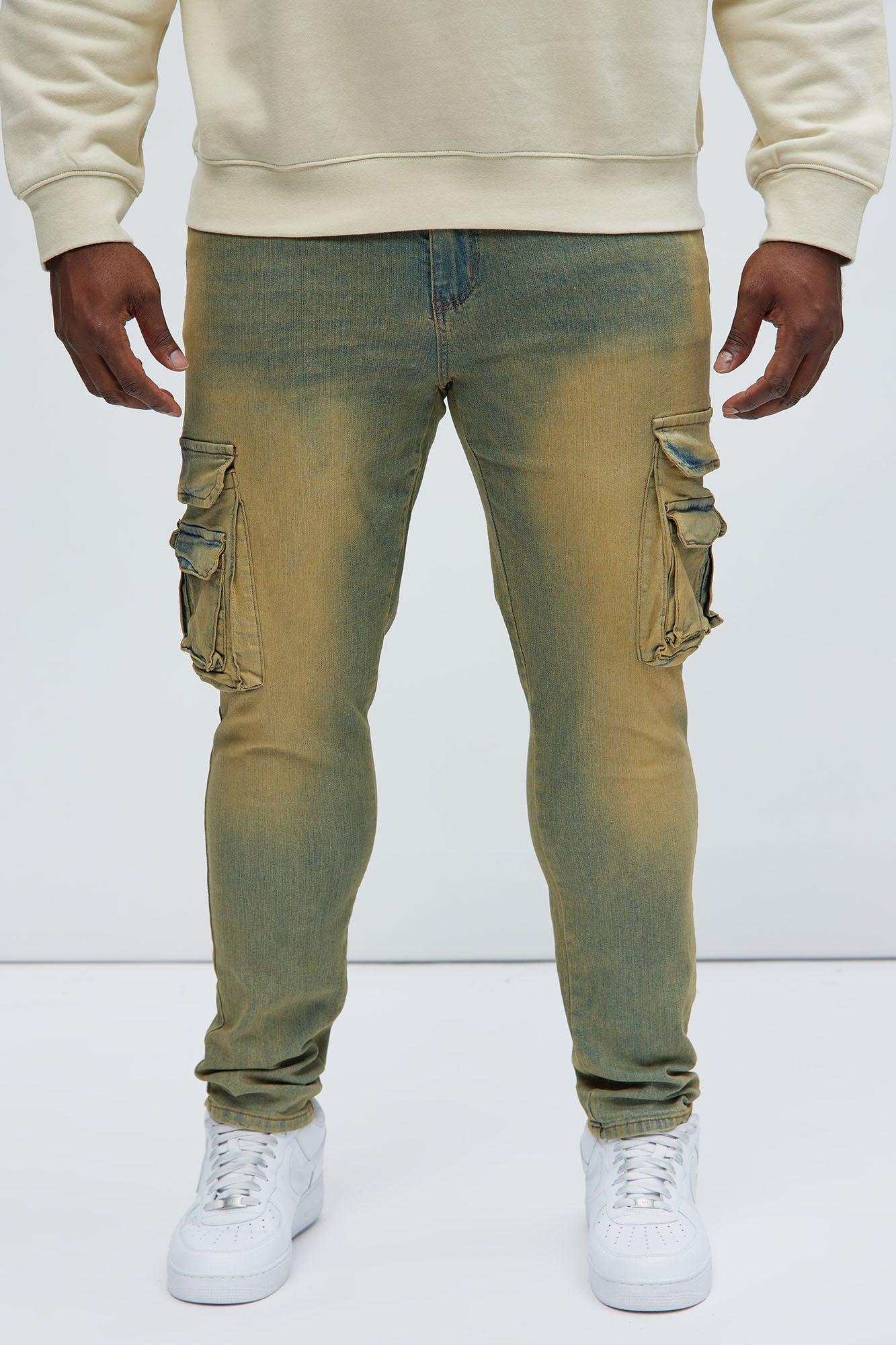 Fall For It Cargo Skinny Jeans - Medium Wash Product Image