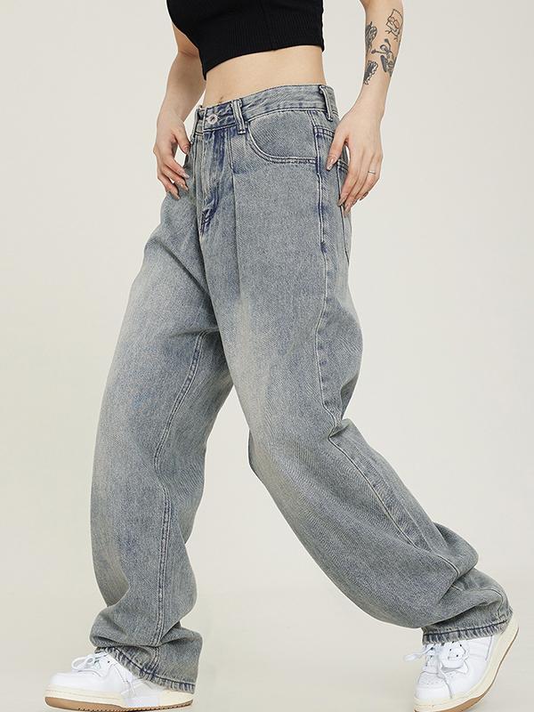 Vintage Light Wash Boyfriend Jeans Product Image