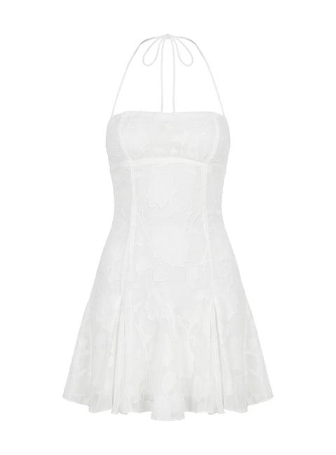 Delamere Mini Dress White Burnout Product Image