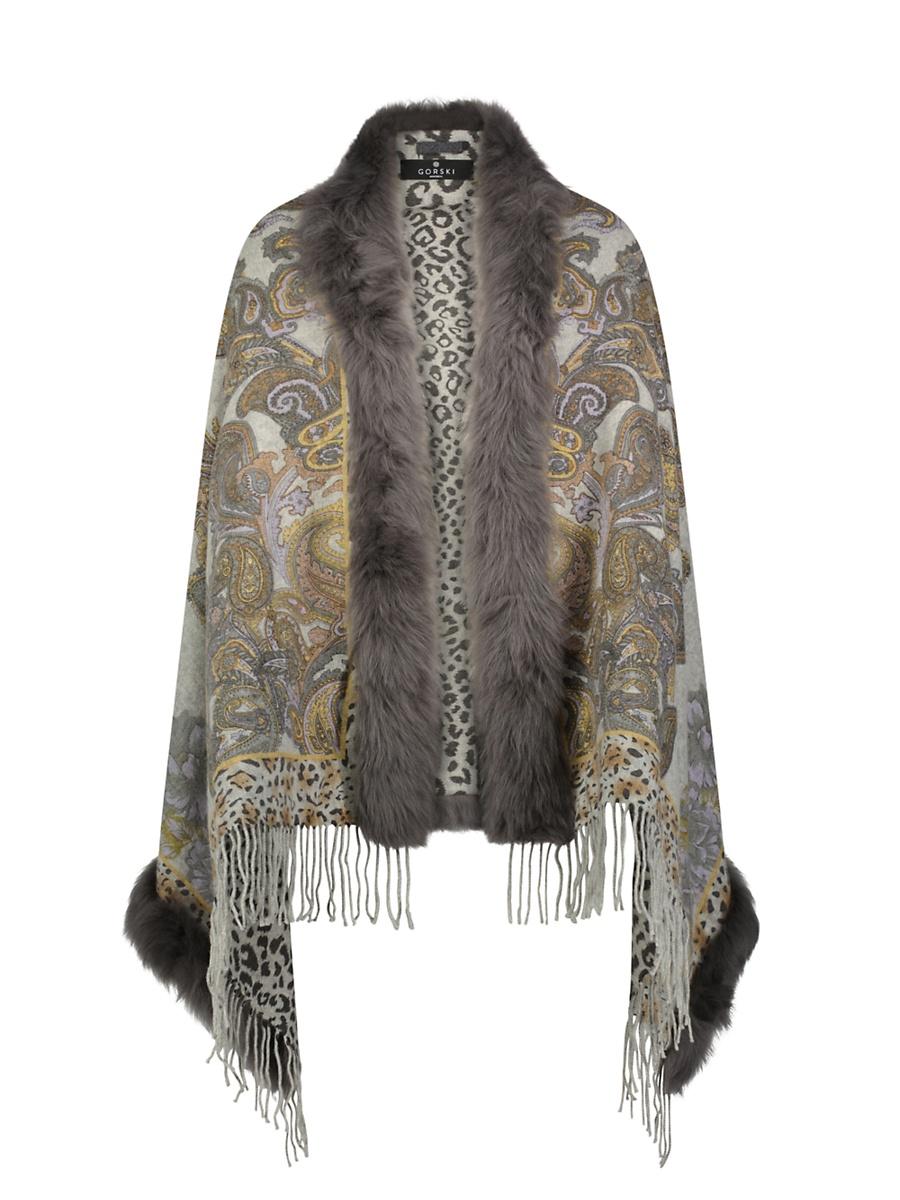 Womens Double Face Cashmere Stole Product Image