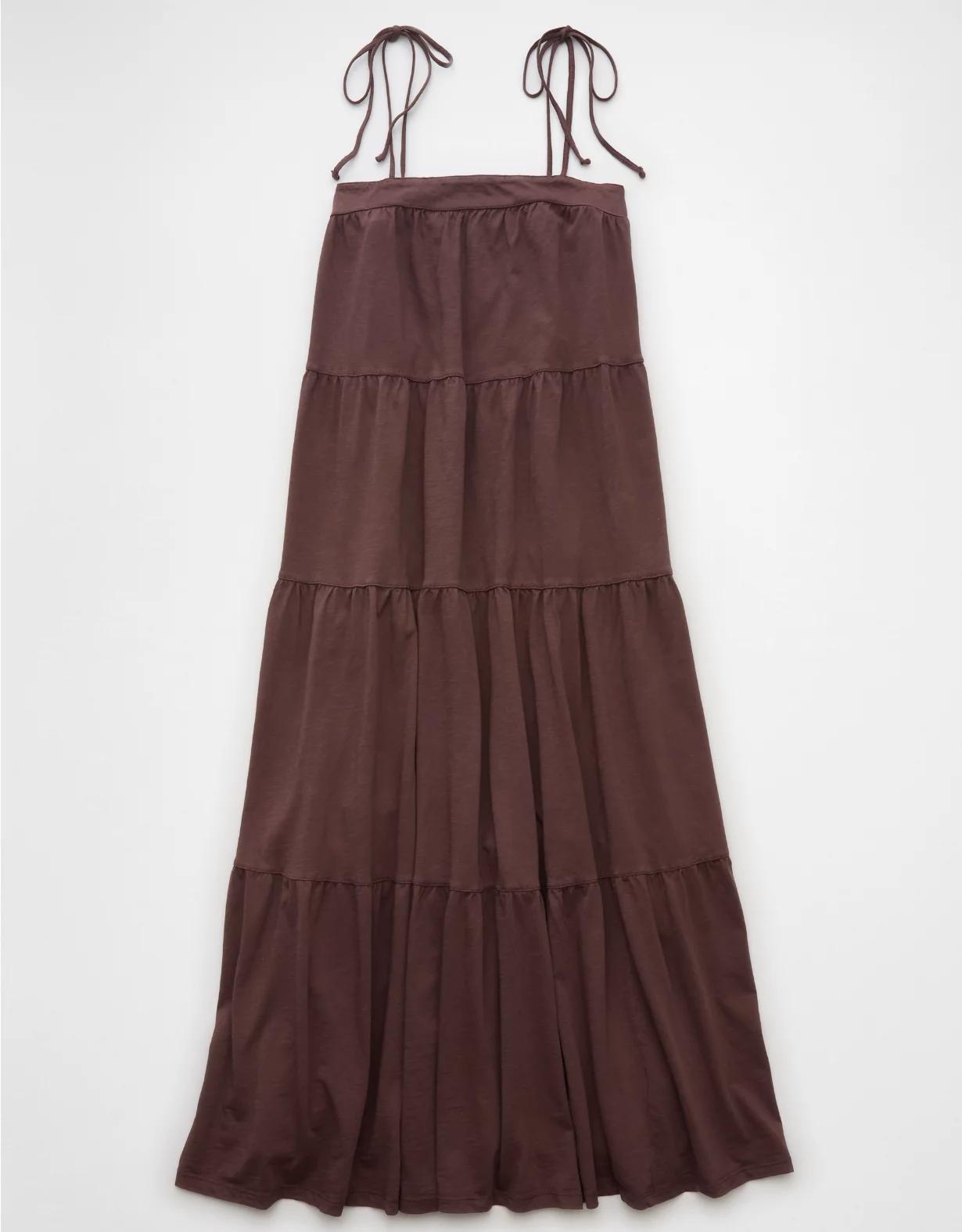 AE Sunchaser Knit Tie Shoulder Maxi Dress Product Image