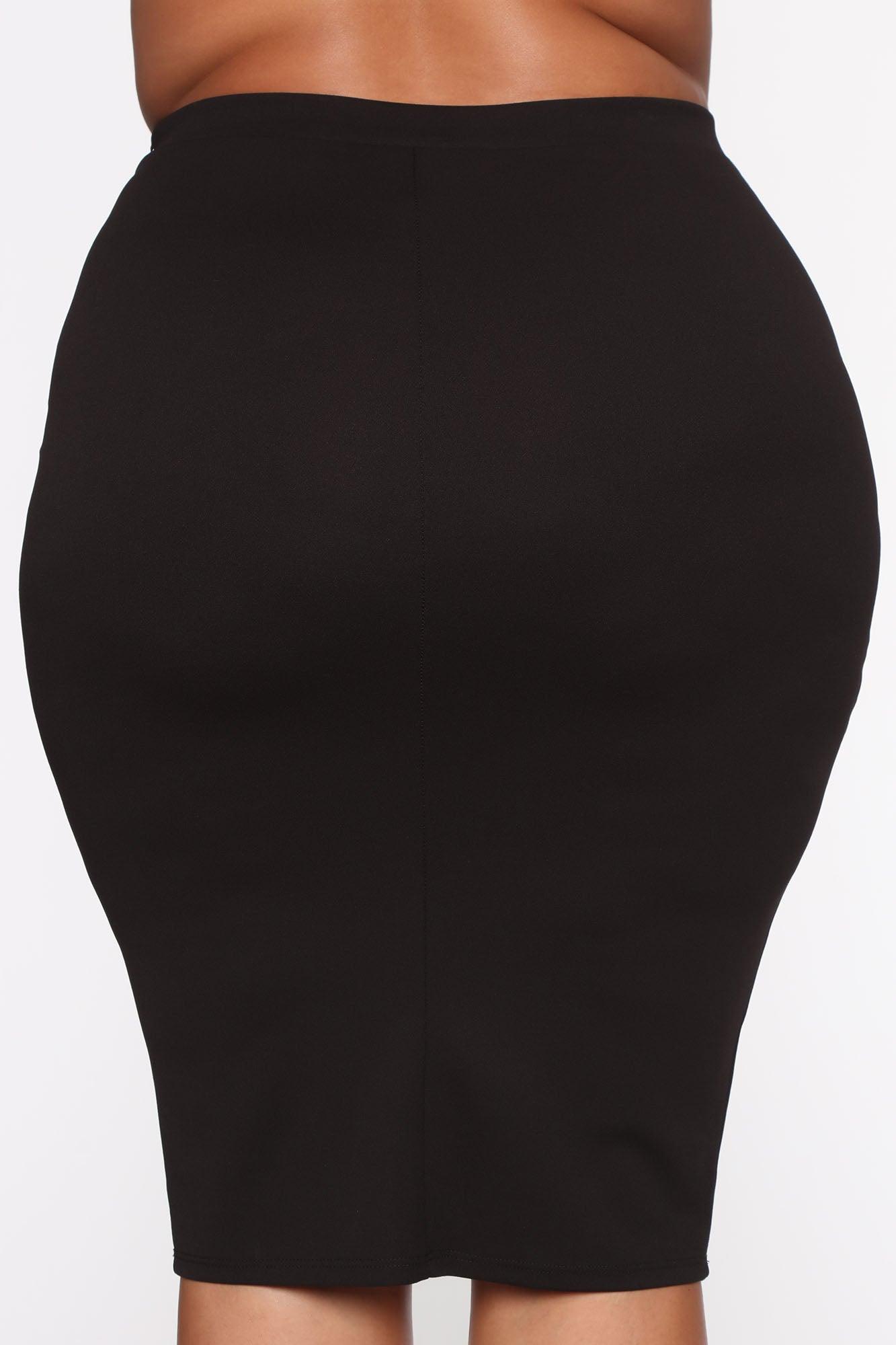 Payin' It Forward Blazer Skirt Set - Black Product Image