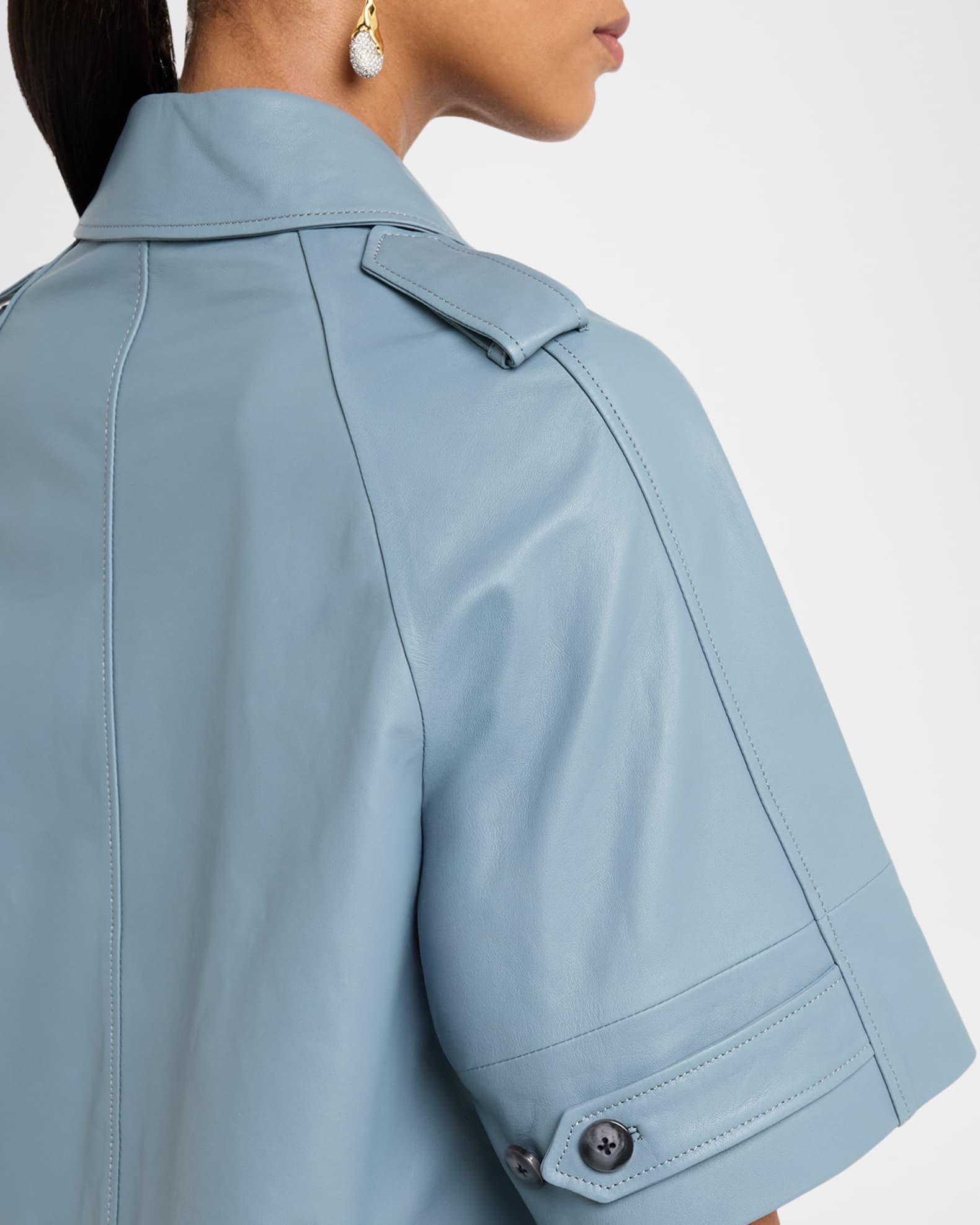 Sleek Statement I Lambskin Leather Coat Product Image